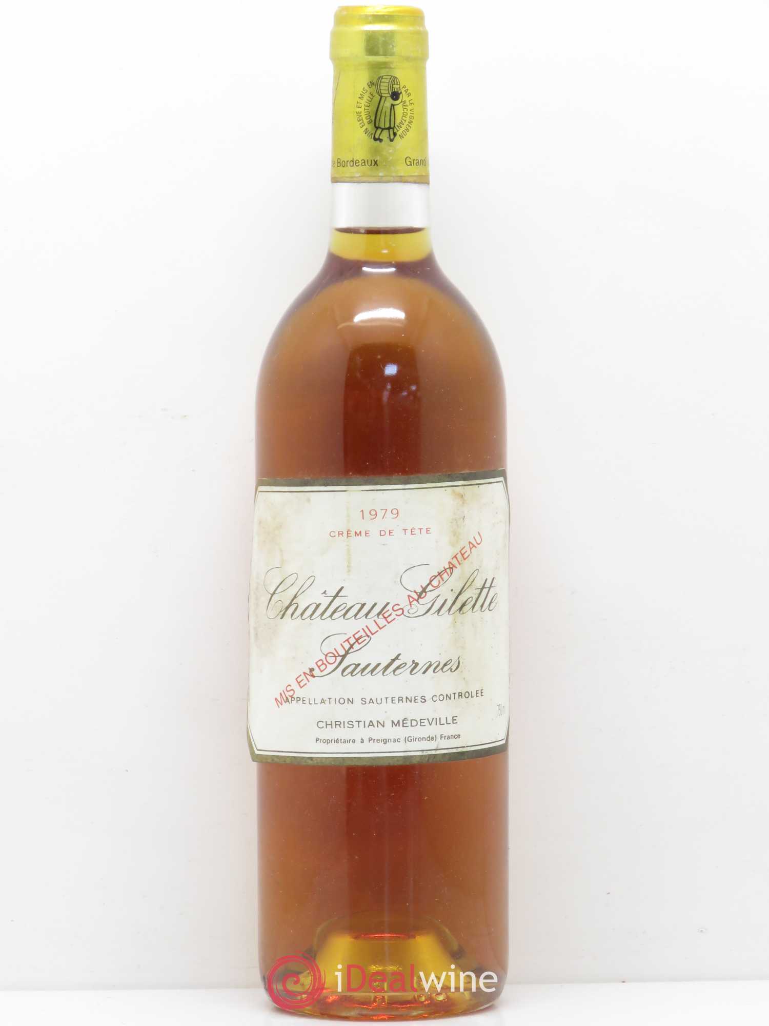 Château Gilette - Crème de Tête 1979 - Lotto di 1 bottiglia - 0