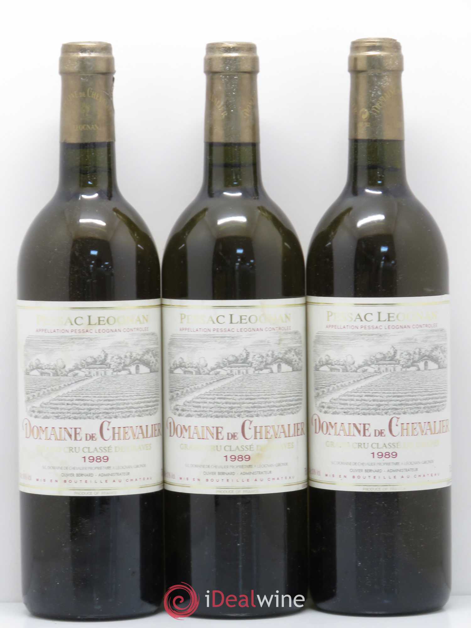 Domaine de Chevalier Cru Classé de Graves 1989 - Lot de 3 bouteilles - 0