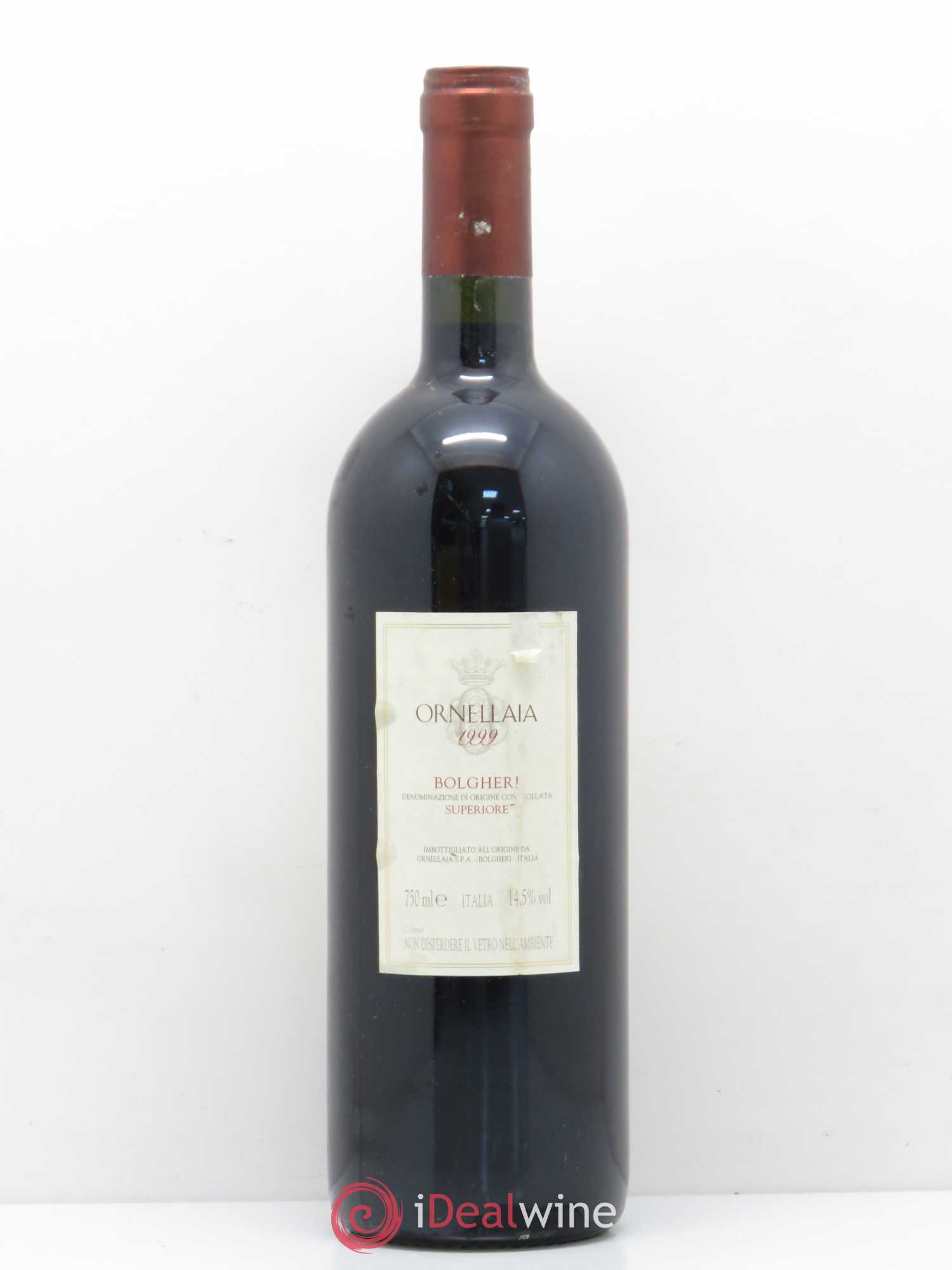 Bolgheri DOC Superiore Ornellaia Tenuta Dell'Ornellaia - Frescobaldi 1999 - Lot de 1 bouteille - 1