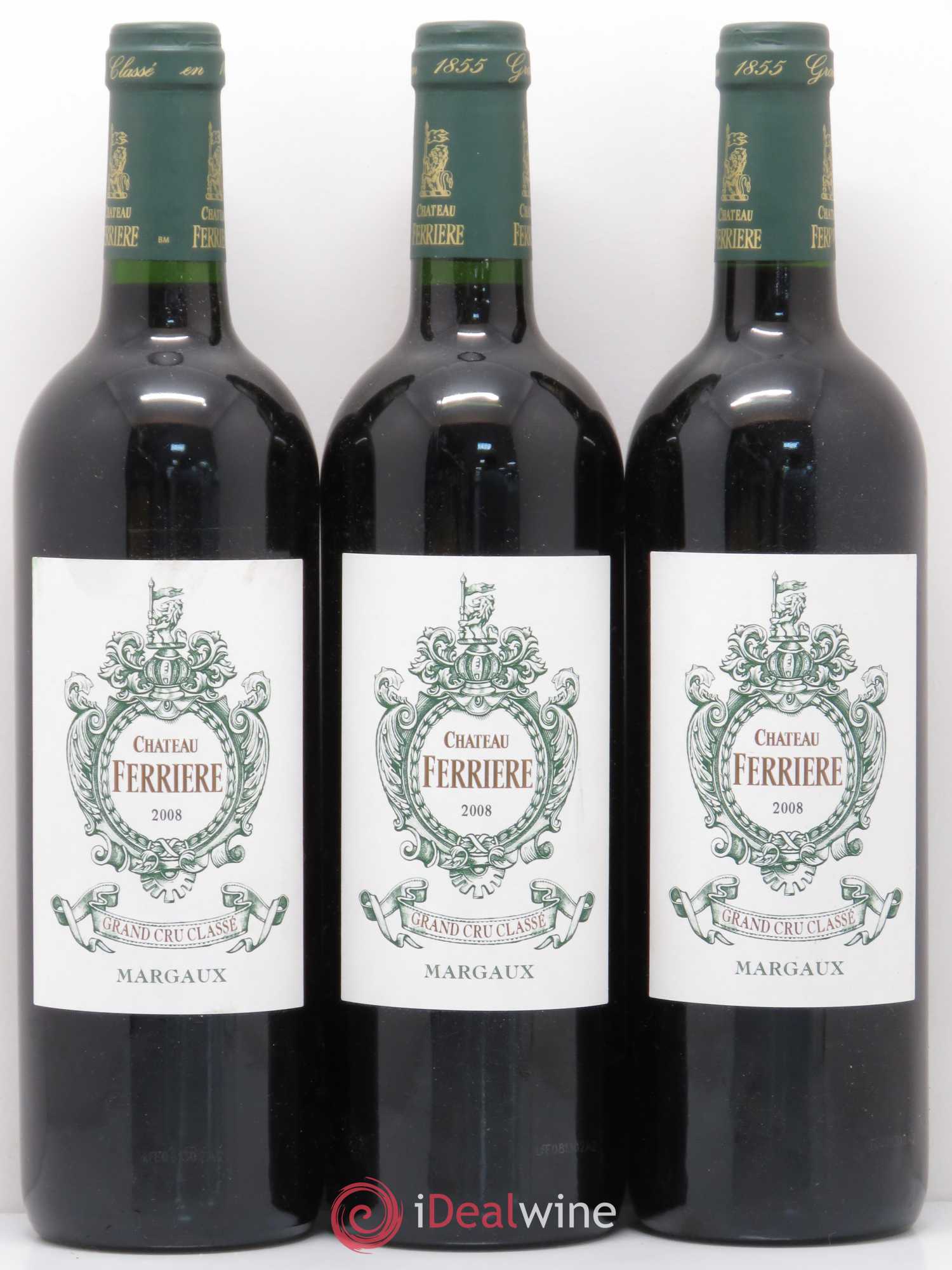 Château Ferrière 3ème Grand Cru Classé 2008 - Lot de 3 bouteilles - 0