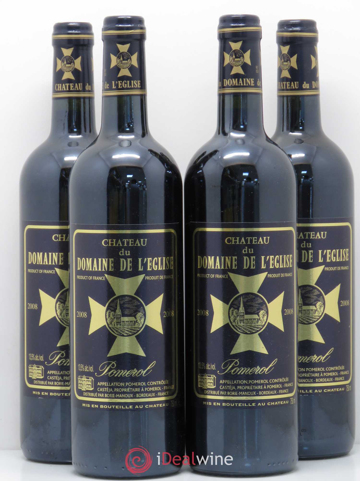 Château du Domaine de l'Église 2008 - Lot de 4 bouteilles - 0