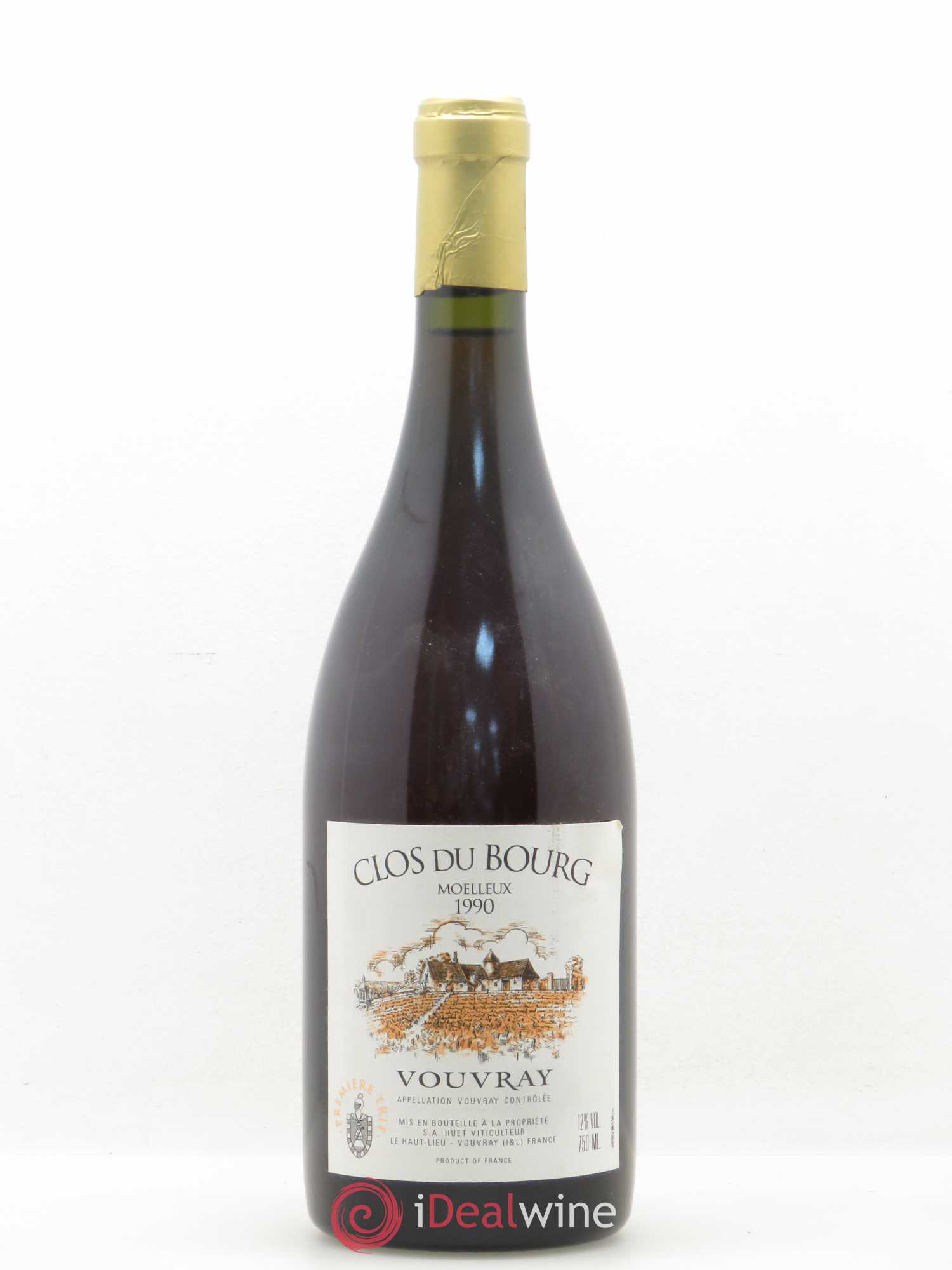 Vouvray Clos du Bourg Moelleux Domaine Huet 1990 - Lotto di 1 bottiglia - 0