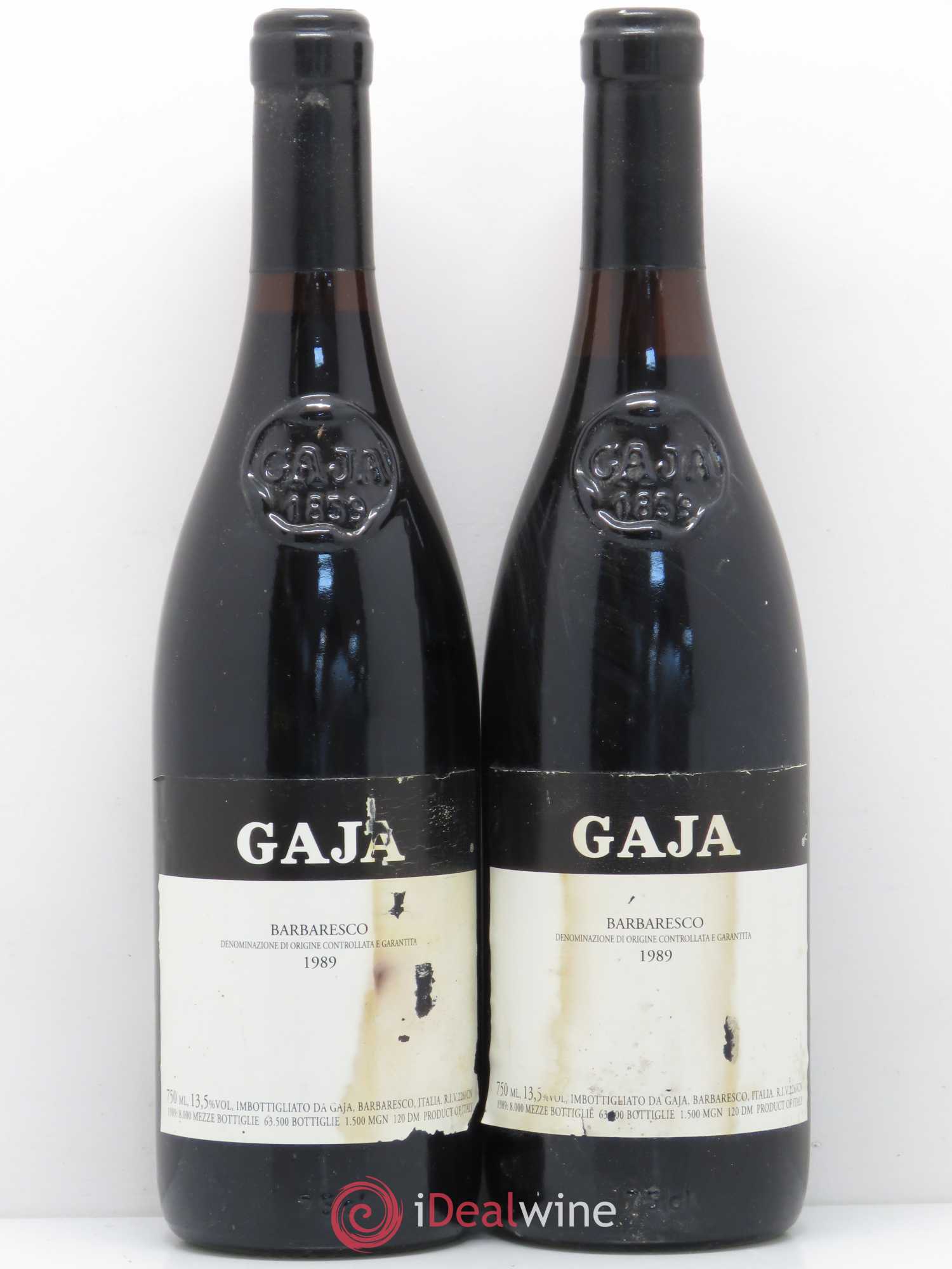 Barbaresco DOCG Angelo Gaja 1989 - Lot de 2 bouteilles - 0