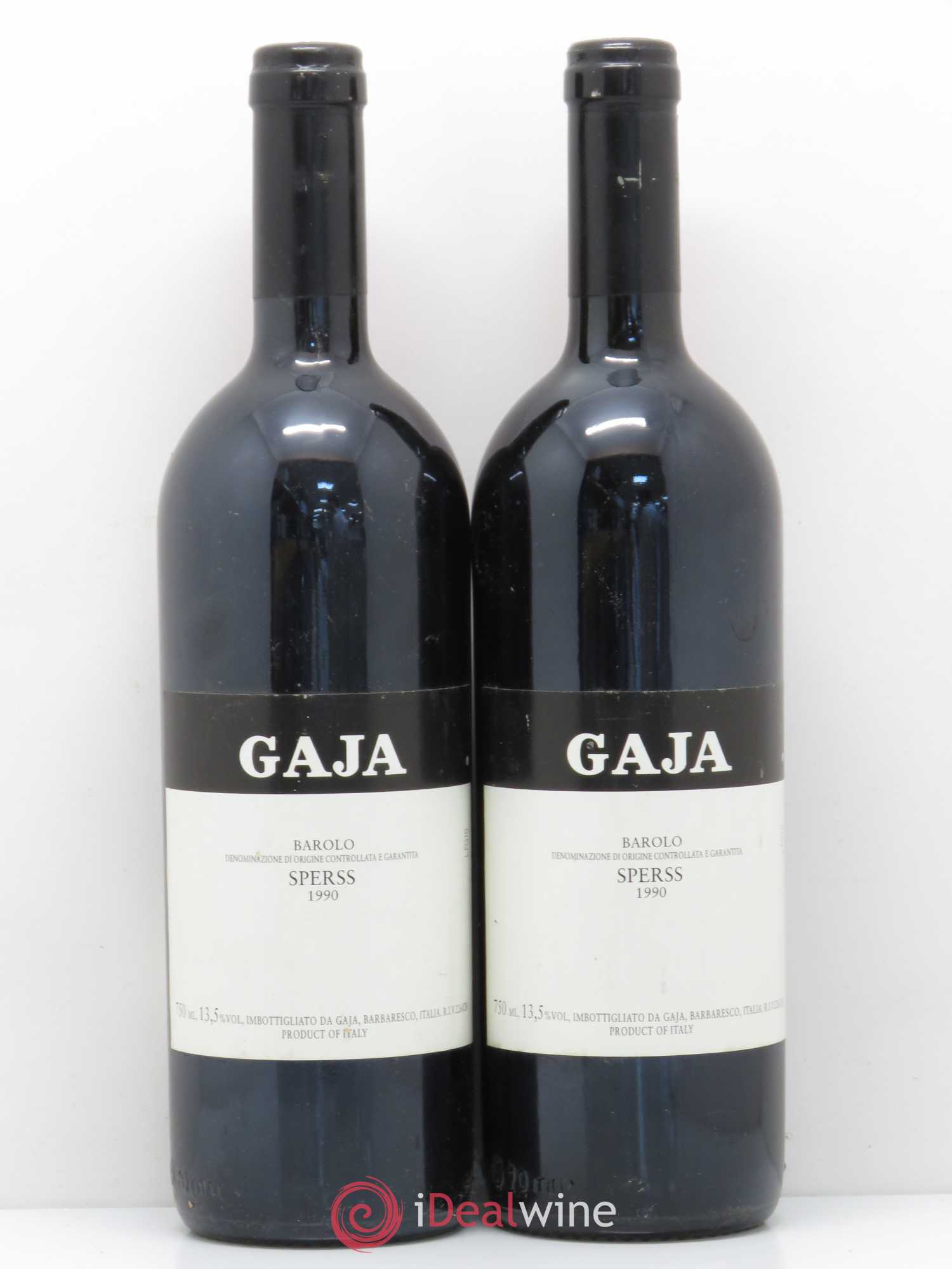Barolo DOCG Sperss Angelo Gaja 1990 - Lot de 2 bouteilles - 0