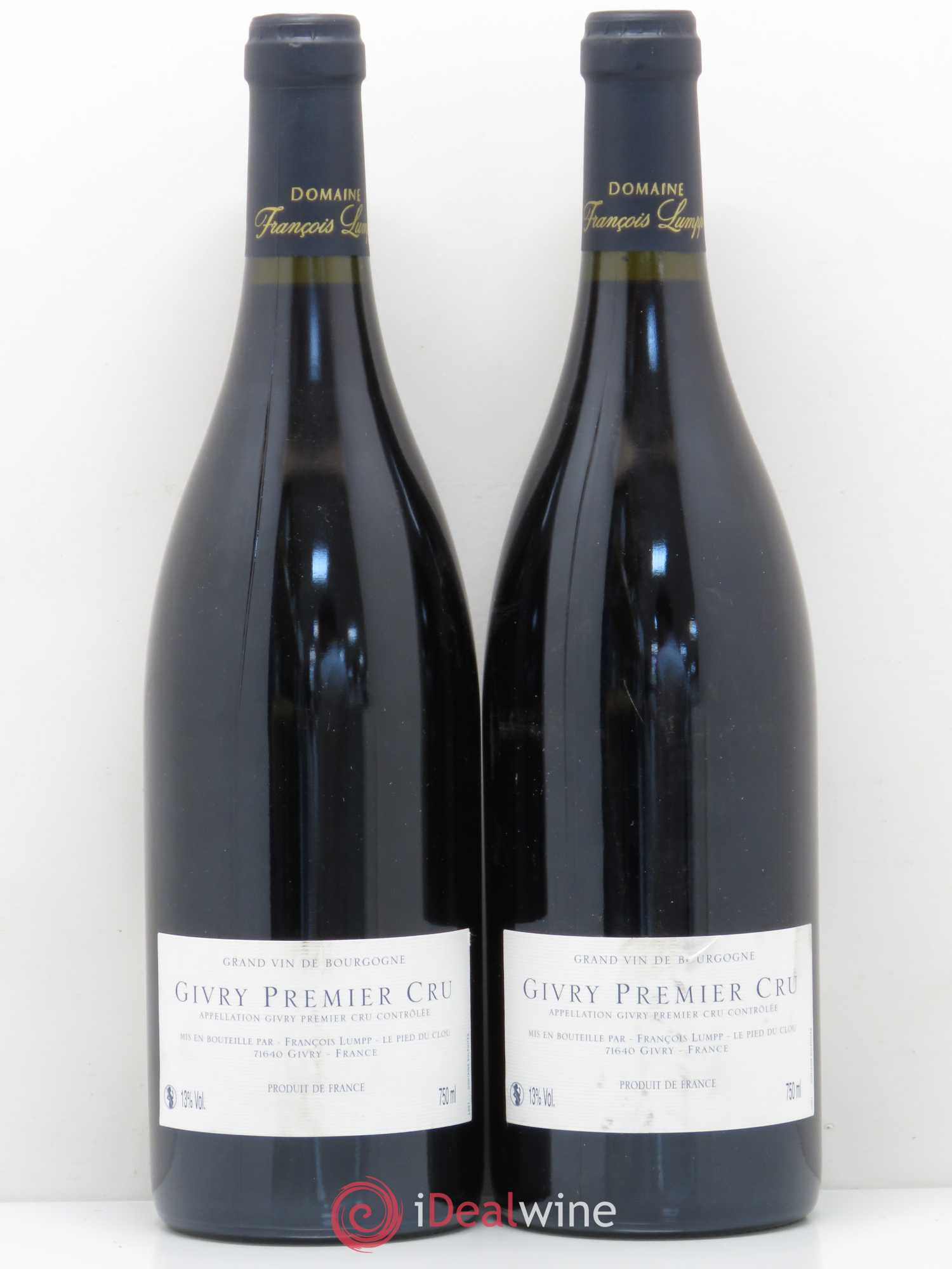 Givry 1er Cru A Vigne Rouge François Lumpp (Domaine) 2010 - Lot de 2 bouteilles - 1