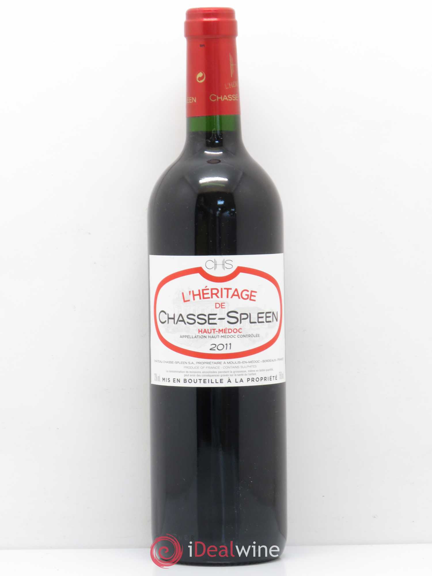 Héritage (Ermitage) de Chasse Spleen (sans prix de réserve) 2011 - Lot de 1 bouteille - 0