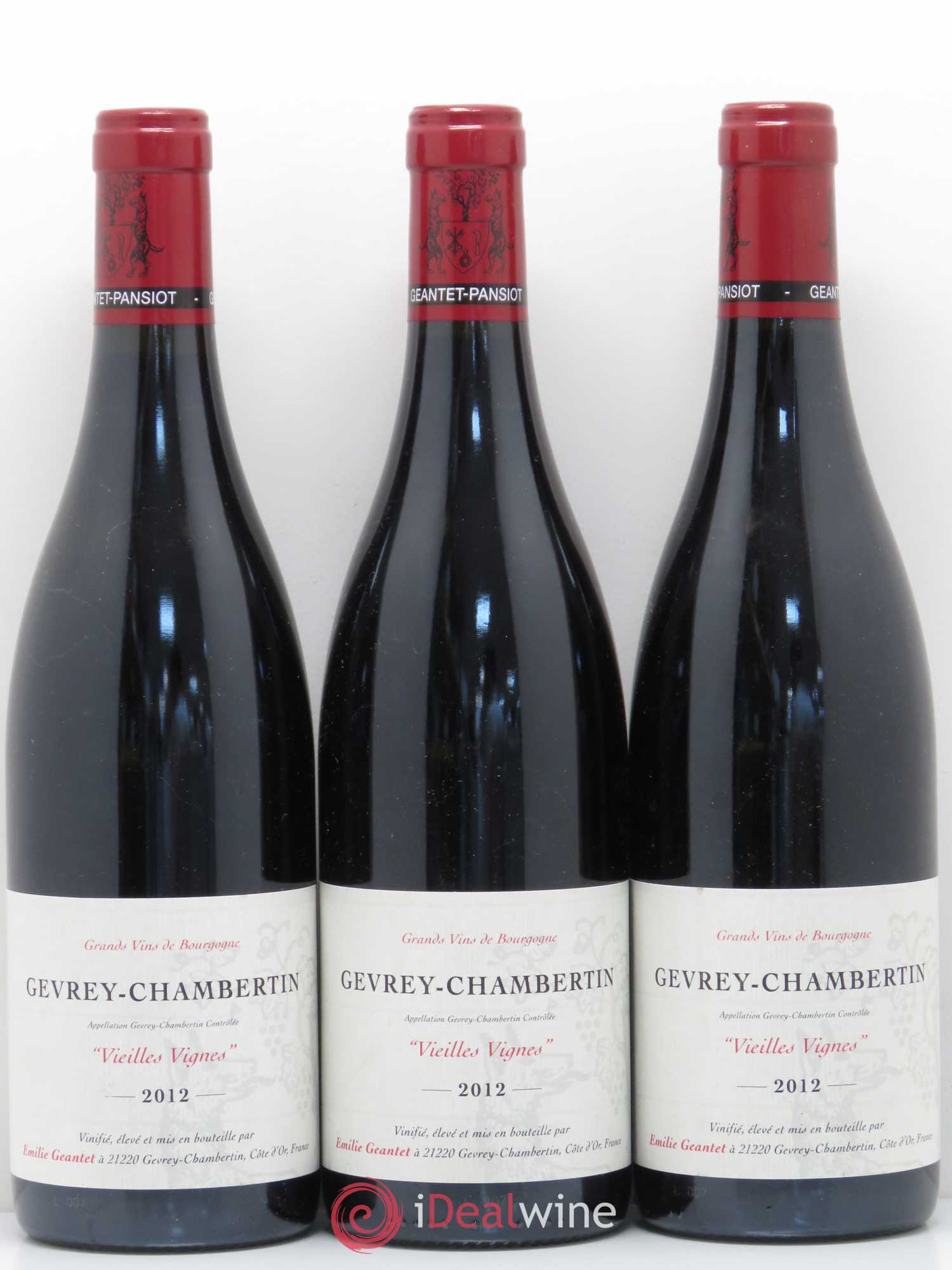 Gevrey-Chambertin Vieilles Vignes Emilie Geantet 2012 - Lot de 3 bouteilles - 0