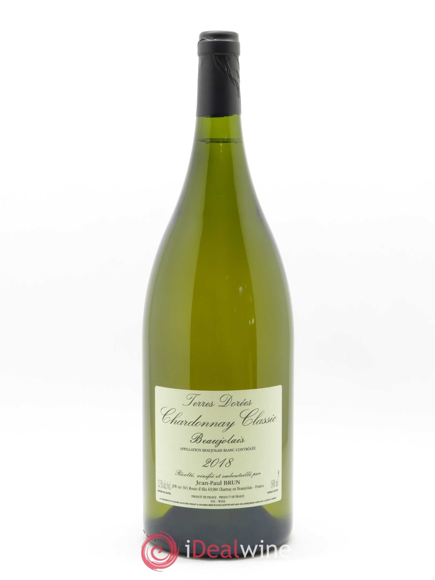 Beaujolais Chardonnay Classic Terres dorées - J-P. Brun (Domaine des) 2018 - Lot de 1 magnum - 0