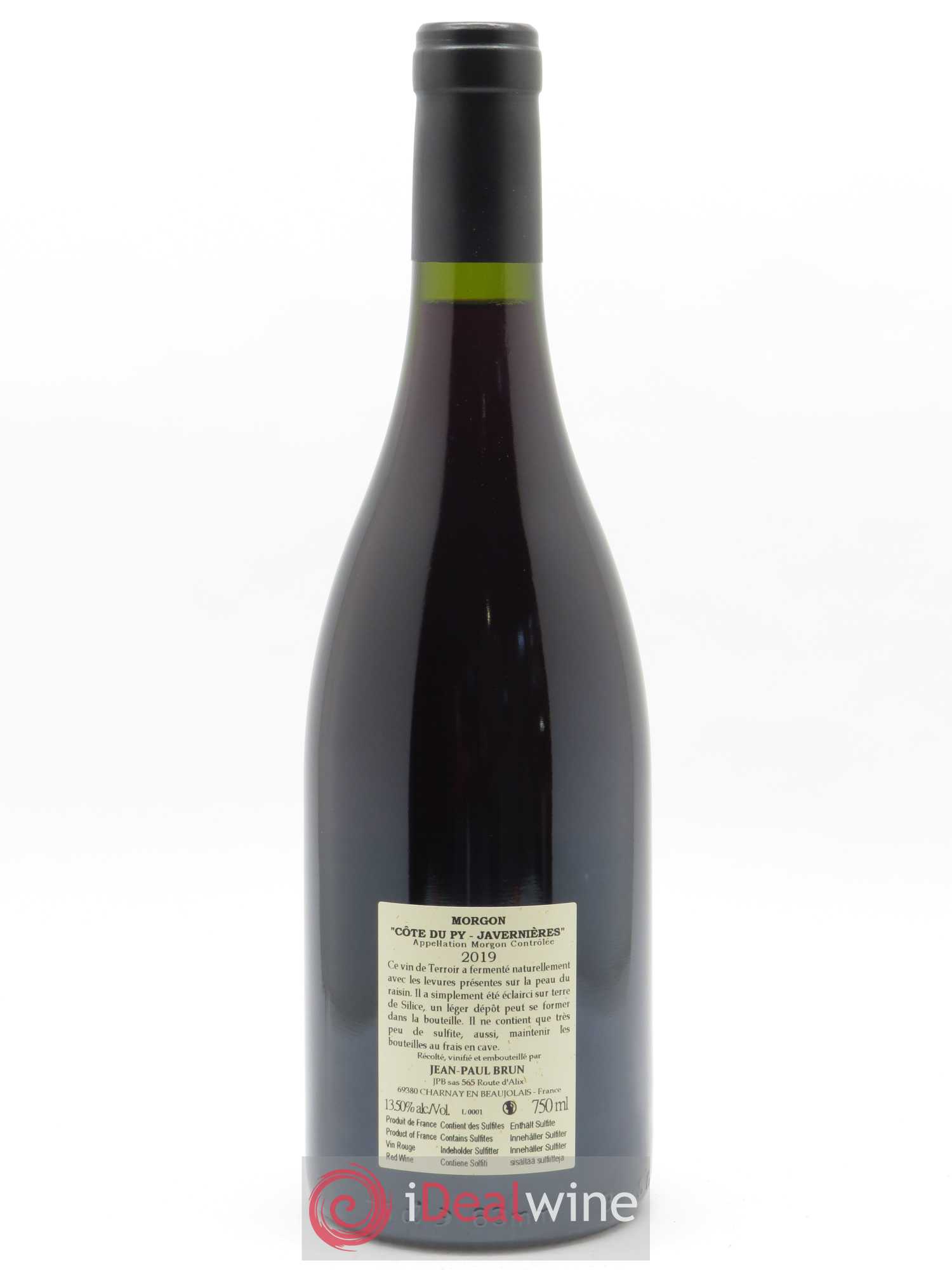 Morgon Côte du Py Javernières Terres dorées - J-P. Brun (Domaine des) 2019 - Lot de 1 bouteille - 1