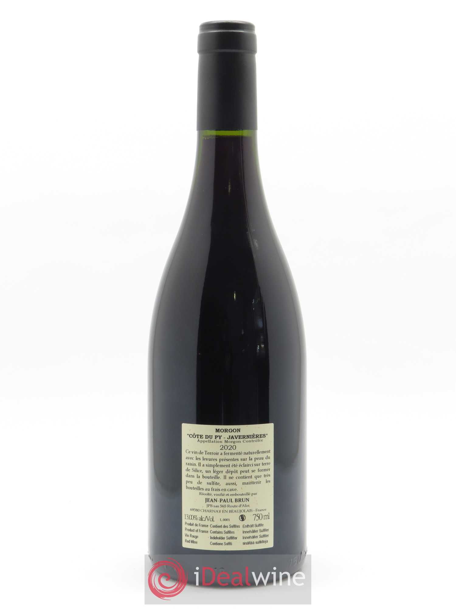 Morgon Côte du Py Javernières Terres dorées - J-P. Brun (Domaine des) 2020 - Lot de 1 bouteille - 1