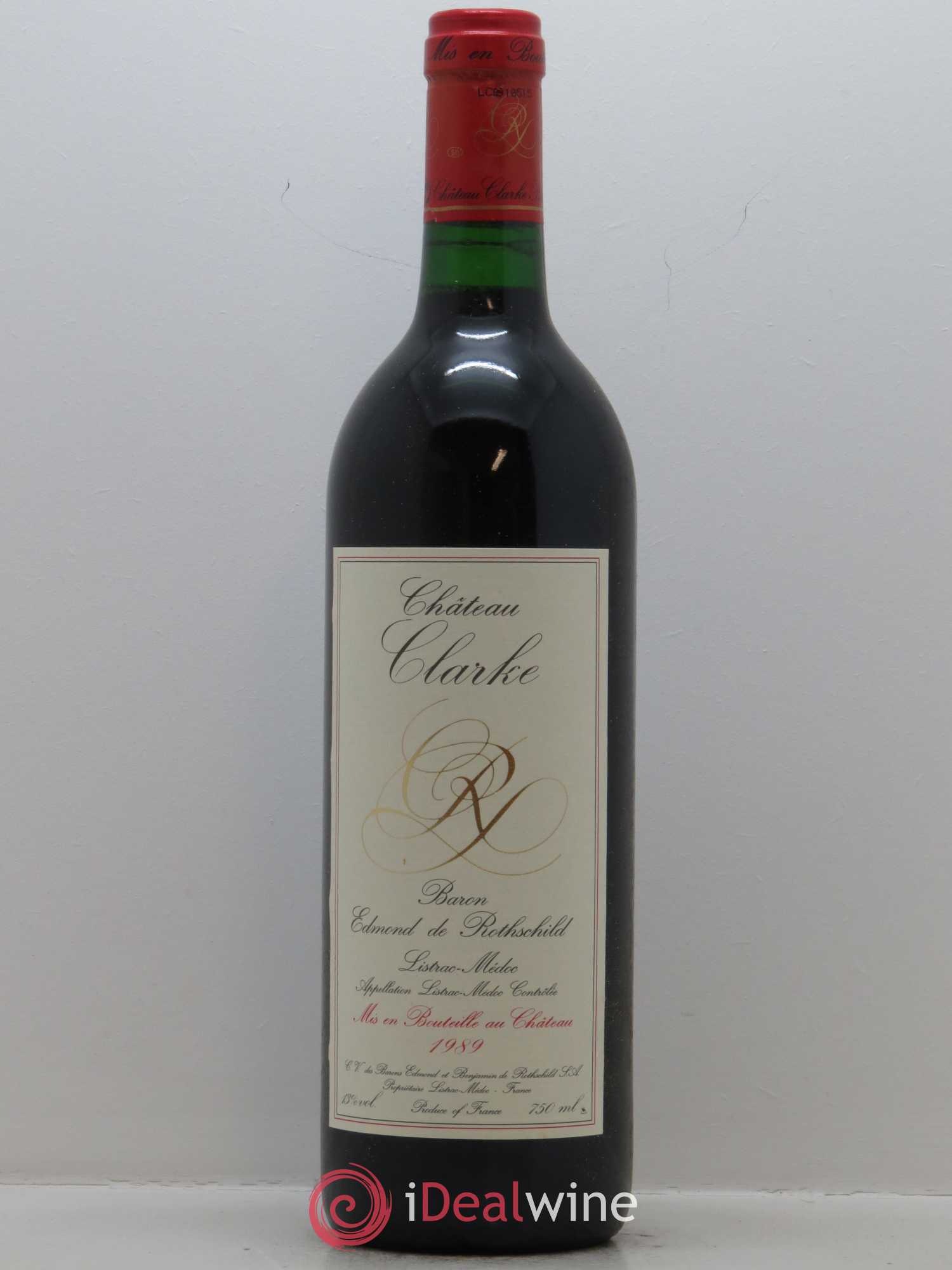 Château Clarke 1989 - Lot de 1 bouteille - 0