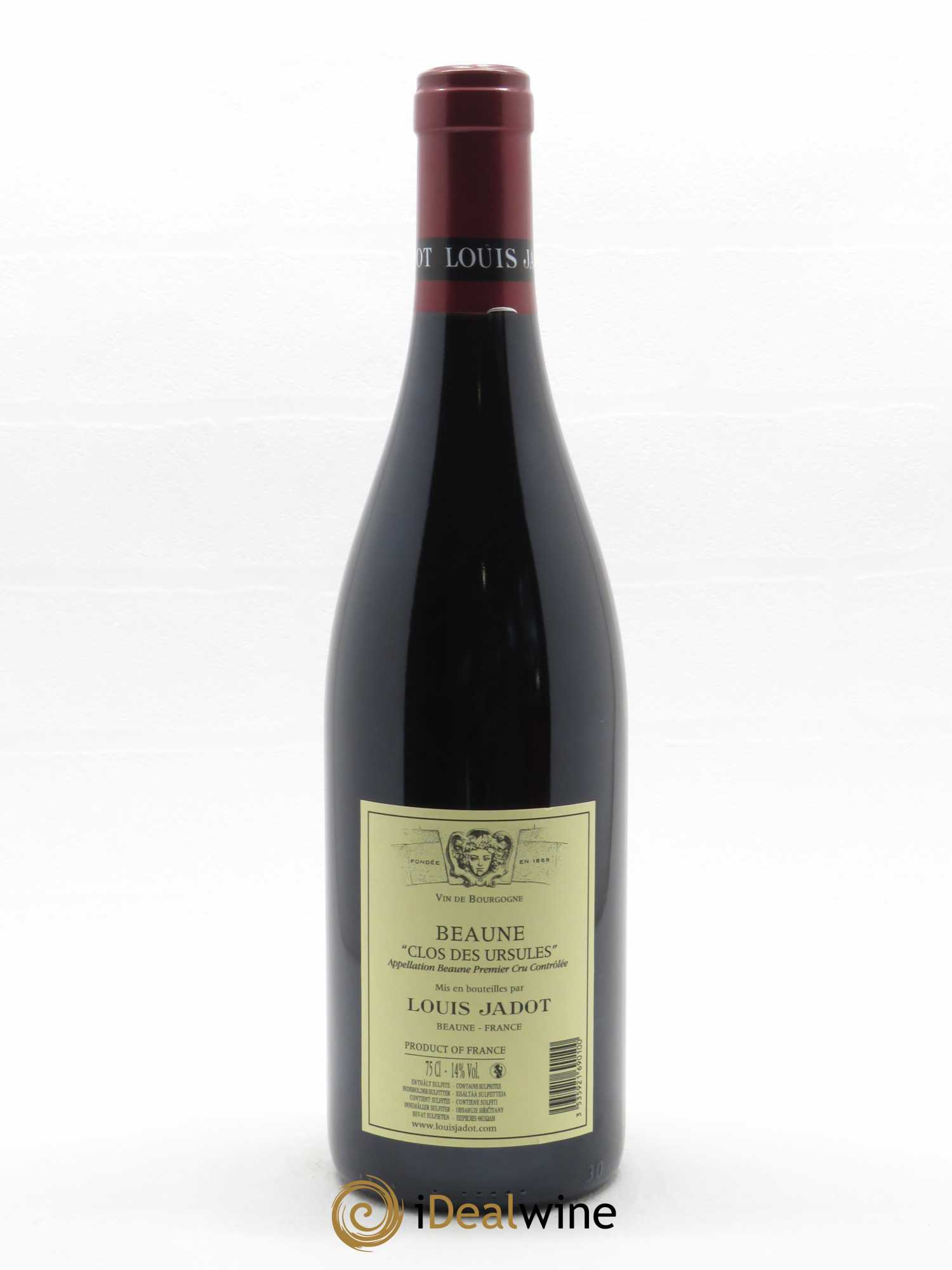 Beaune 1er Cru Clos des Ursules Monopole Héritiers Louis Jadot (Domaine des) - Louis Jadot 2020 - Lot de 1 bouteille - 1