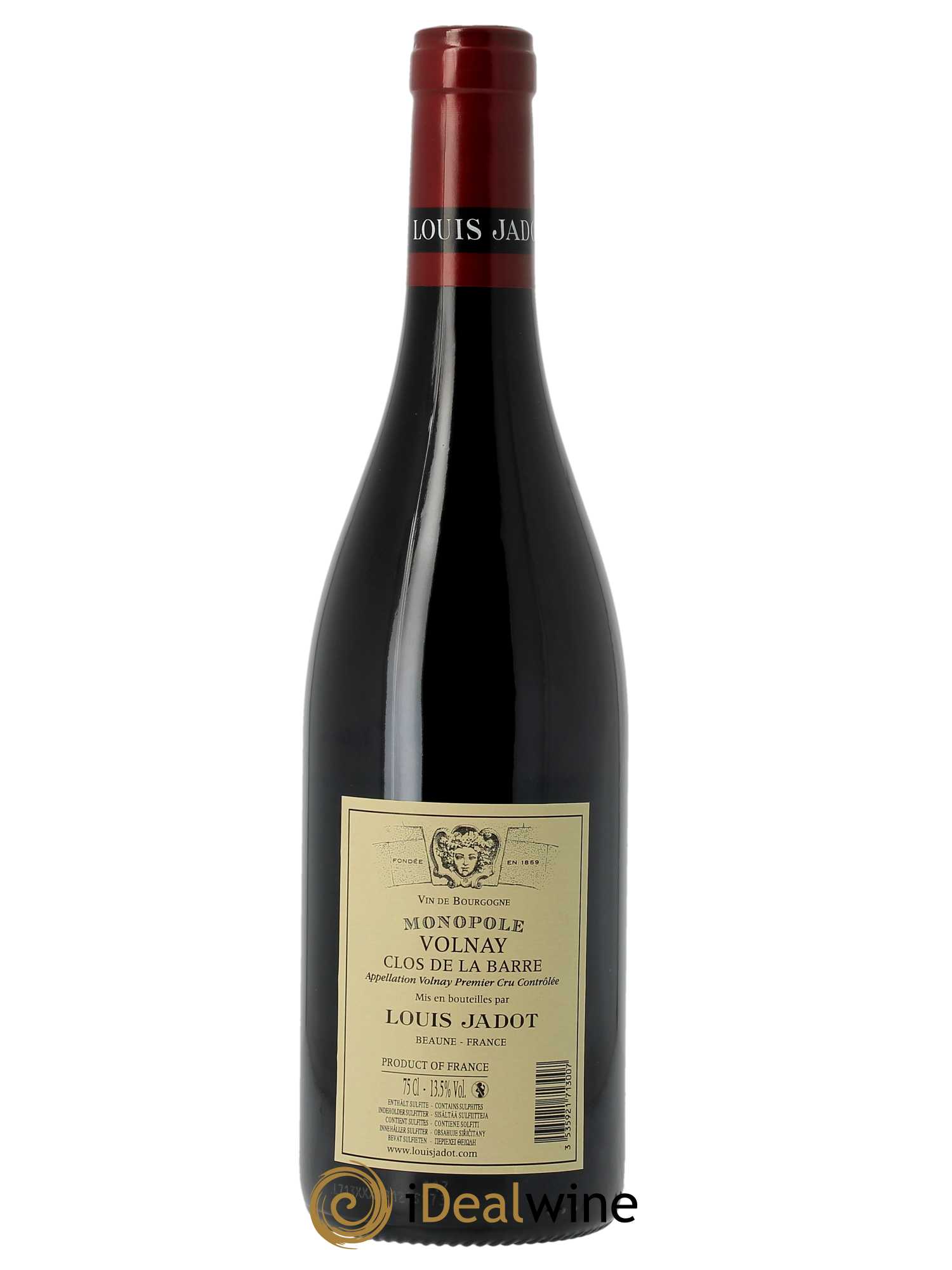 Volnay 1er Cru Clos de la Barre Monopole Maison Louis Jadot 2021 - Lot of 1 bottle - 1