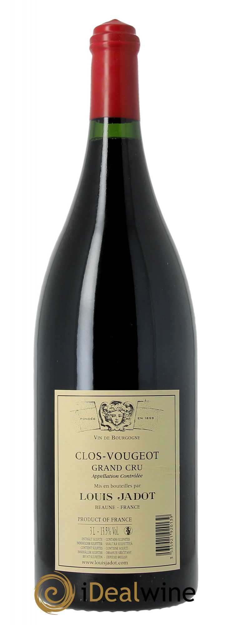 Clos de Vougeot Grand Cru Louis Jadot (Domaine) 2012 - Lot de 1 double magnum - 2