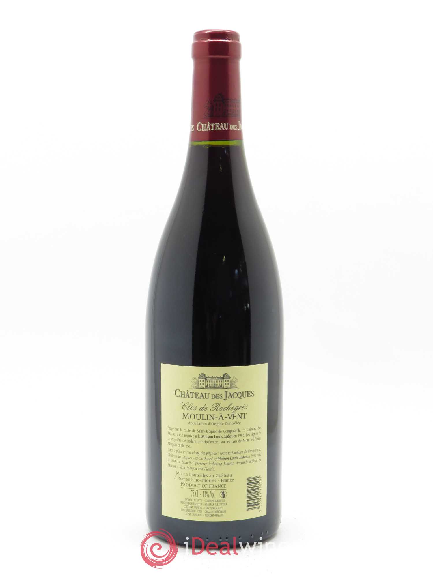 Moulin-à-Vent Clos de Rochegrès Château des Jacques 2013 - Lot de 1 bouteille - 1
