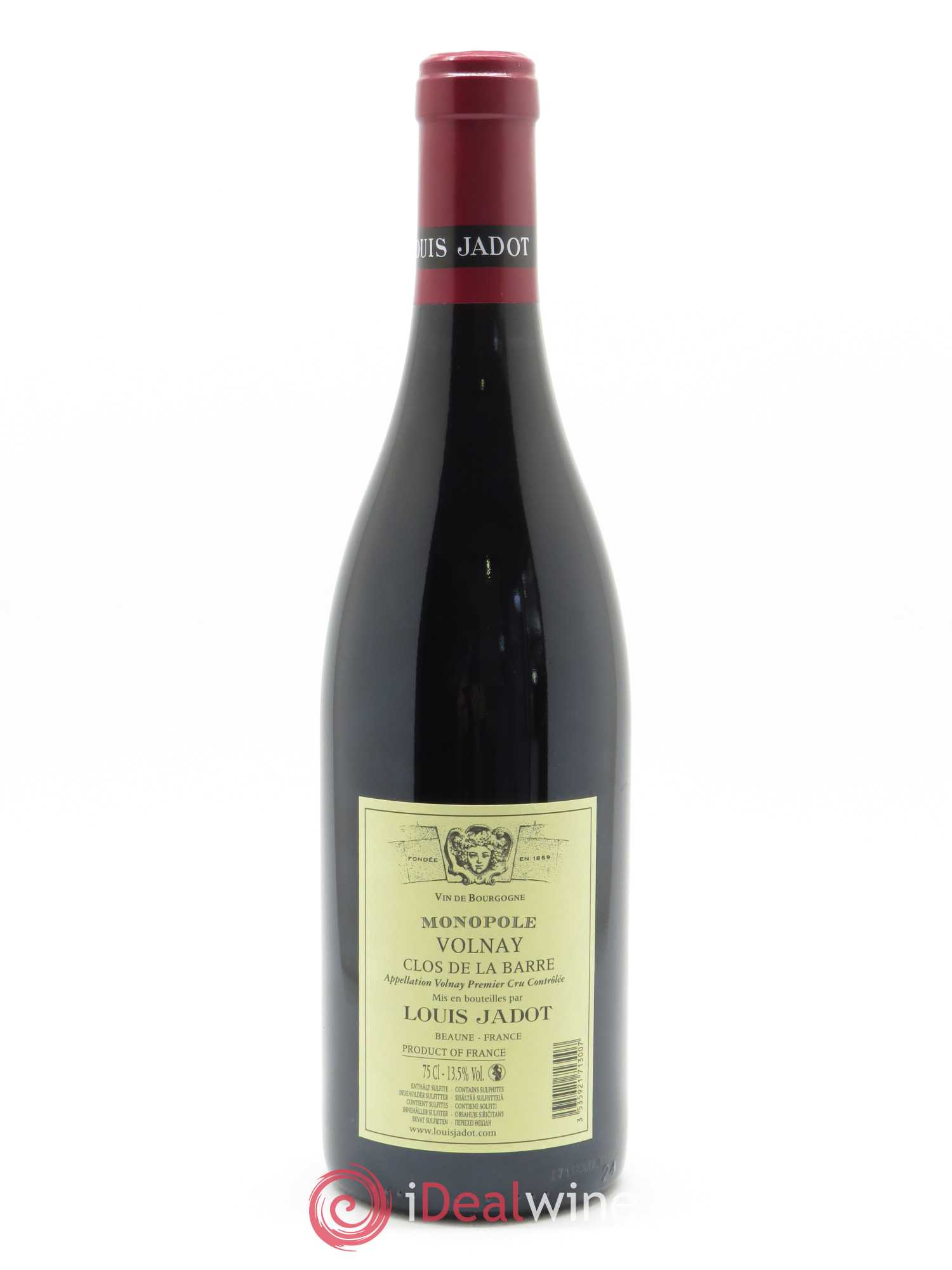 Volnay 1er Cru Clos de la Barre Monopole Maison Louis Jadot 2018 - Lot de 1 bouteille - 1