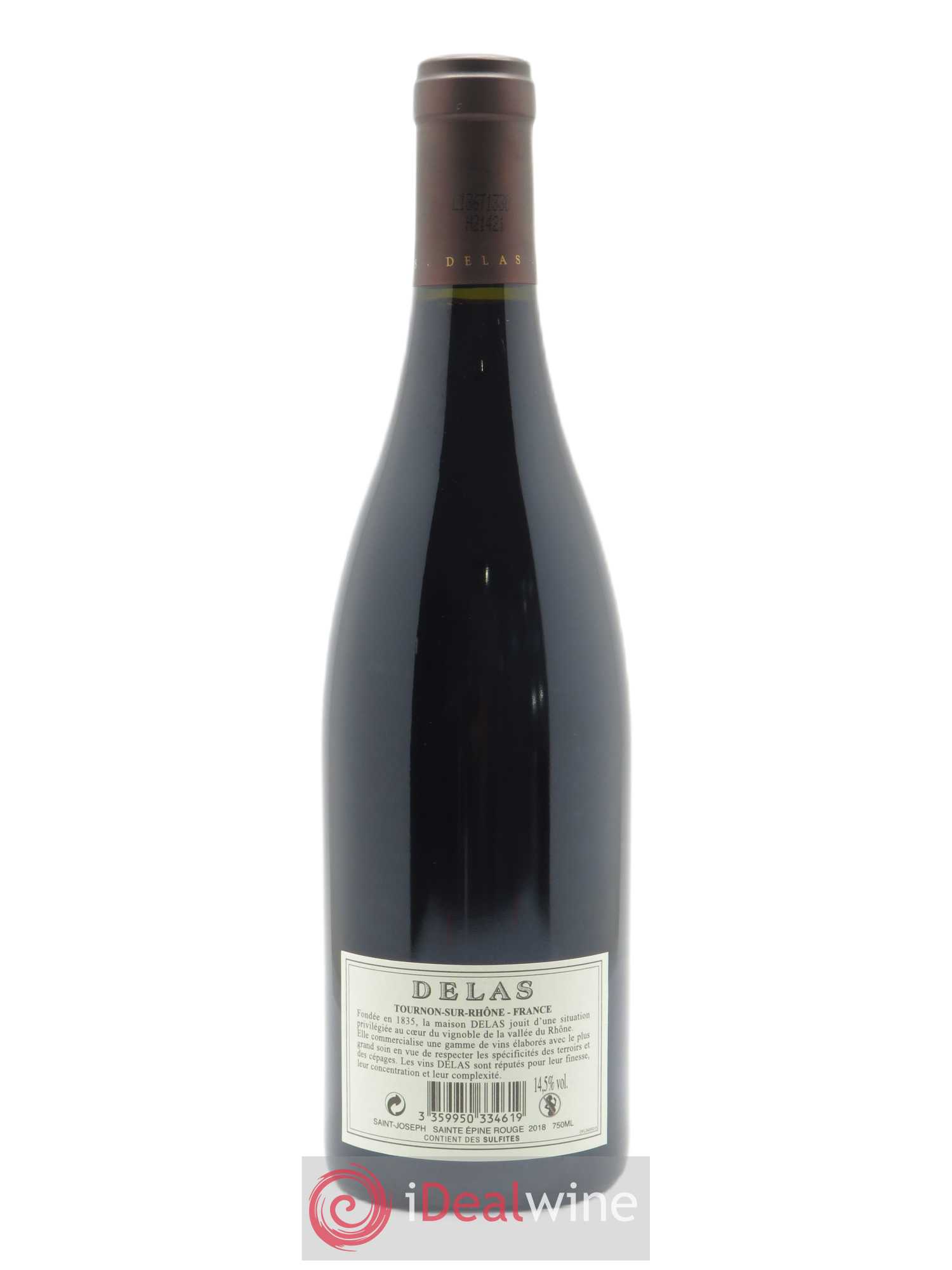Saint-Joseph Sainte Epine Hervé Souhaut - Domaine Romaneaux-Destezet 2018 - Lot de 1 bouteille - 1