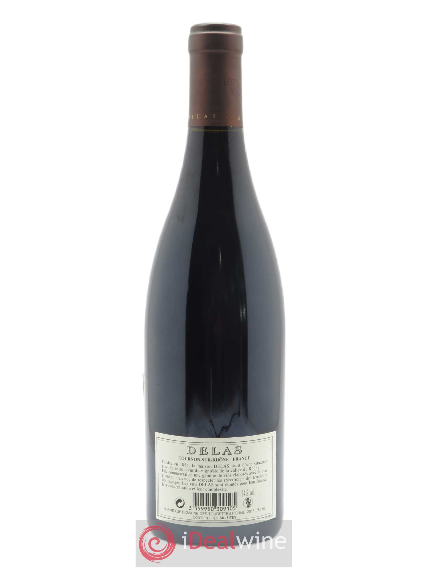 Hermitage Domaine des Tourettes Delas Frères 2016 - Lot de 1 bouteille - 1