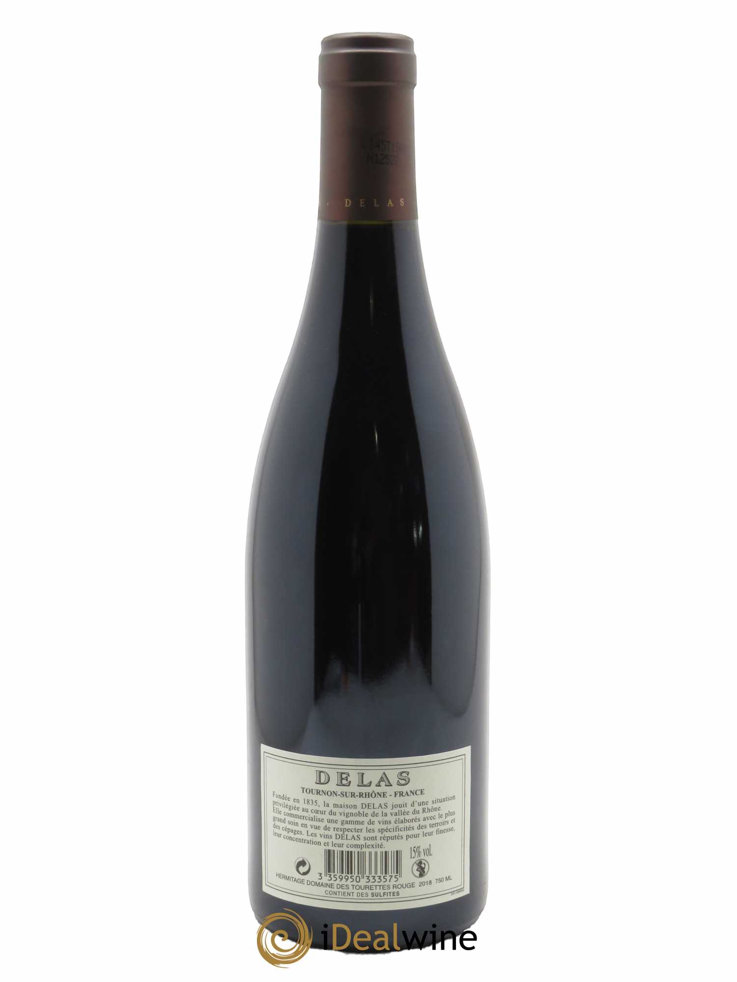 Hermitage Domaine des Tourettes Delas Frères 2018 - Lot of 1 bottle - 1