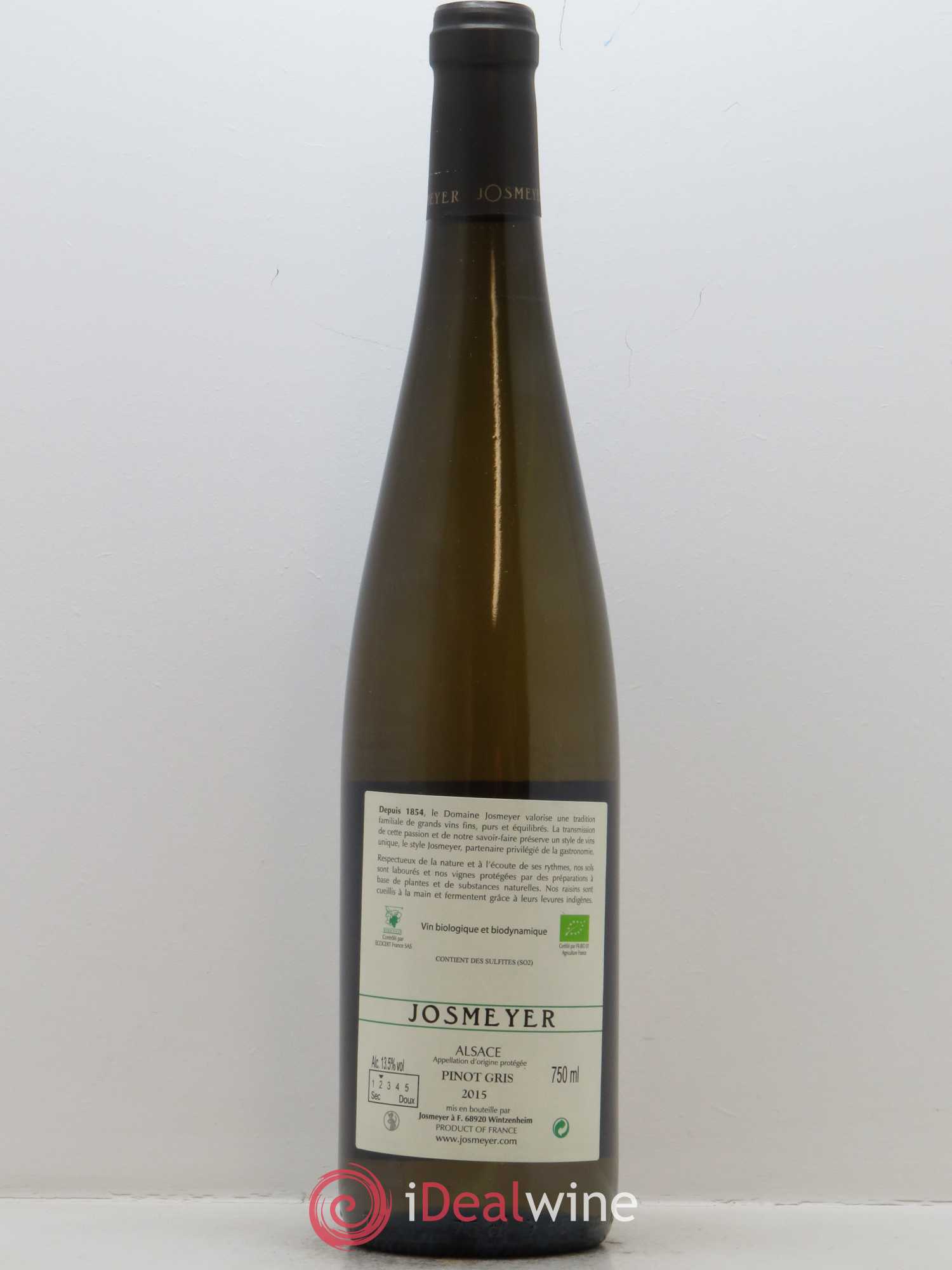 Alsace Pinot Gris 1854 Fondation Josmeyer (Domaine) 2015 - Posten von 1 Flasche - 1