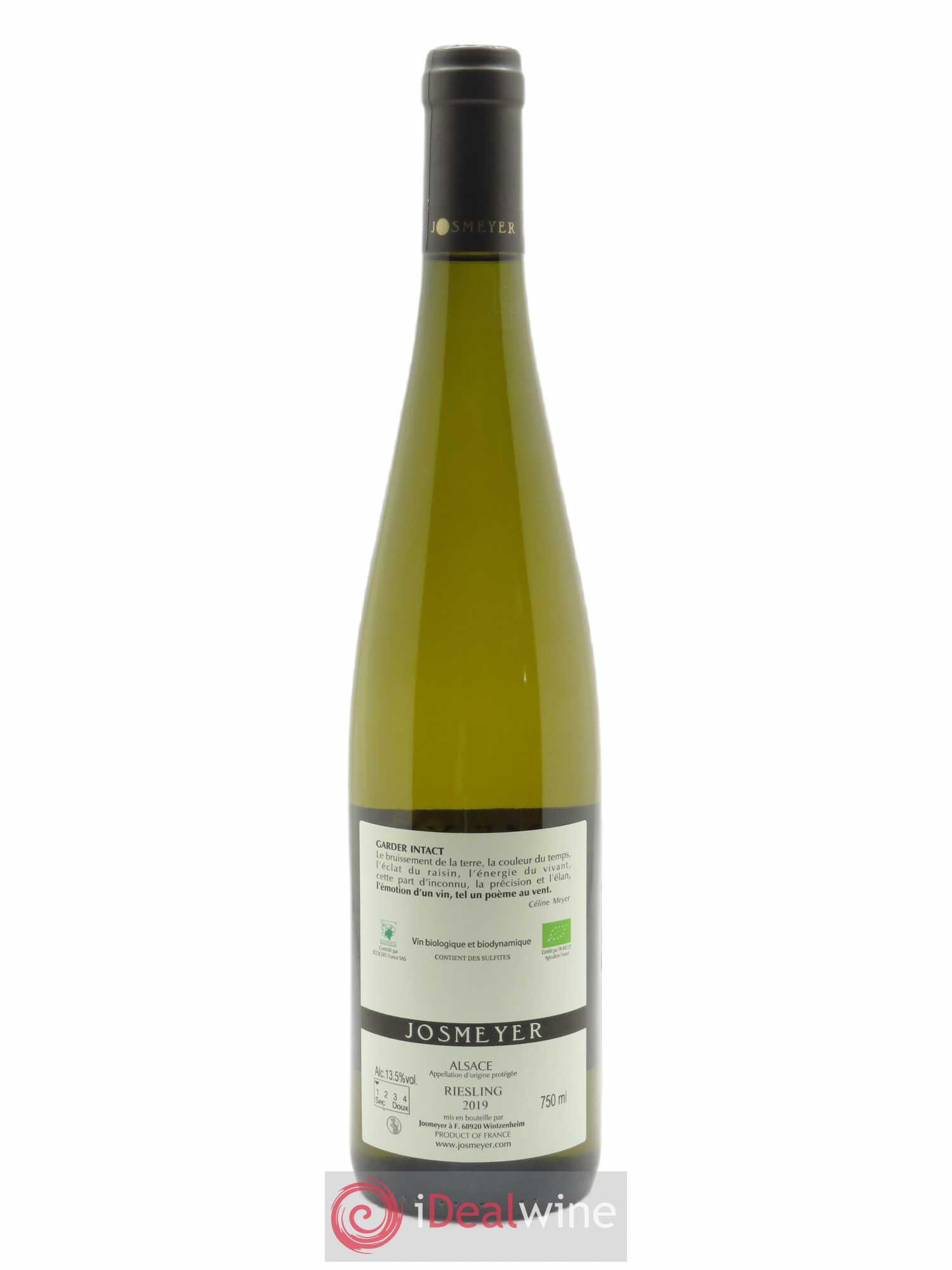 Alsace Riesling Le Dragon Josmeyer (Domaine) 2019 - Lot de 1 bouteille - 1
