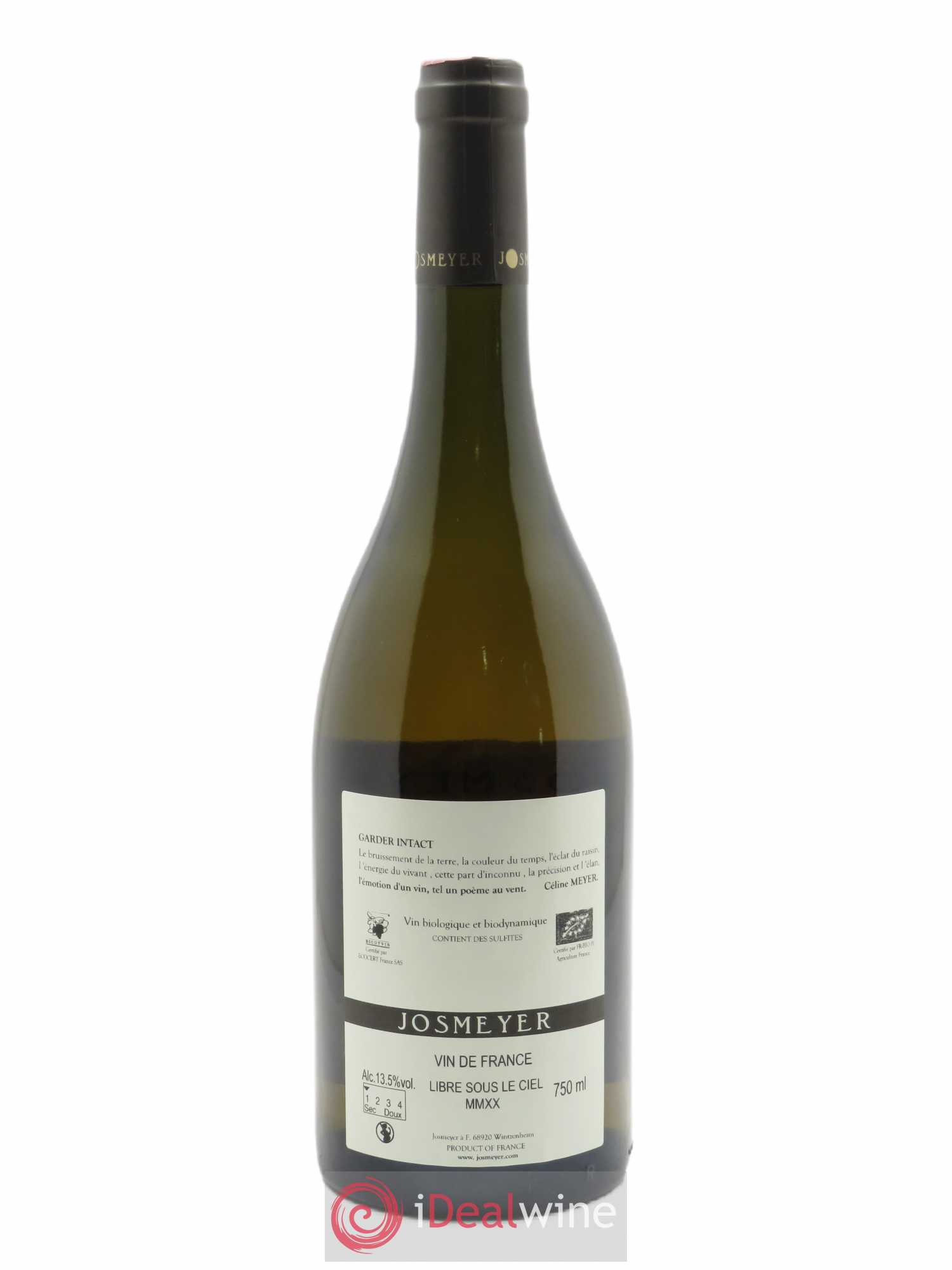Vin de France Gewurztraminer Libre sous le ciel Josmeyer (Domaine) 2020 - Lot de 1 bouteille - 1