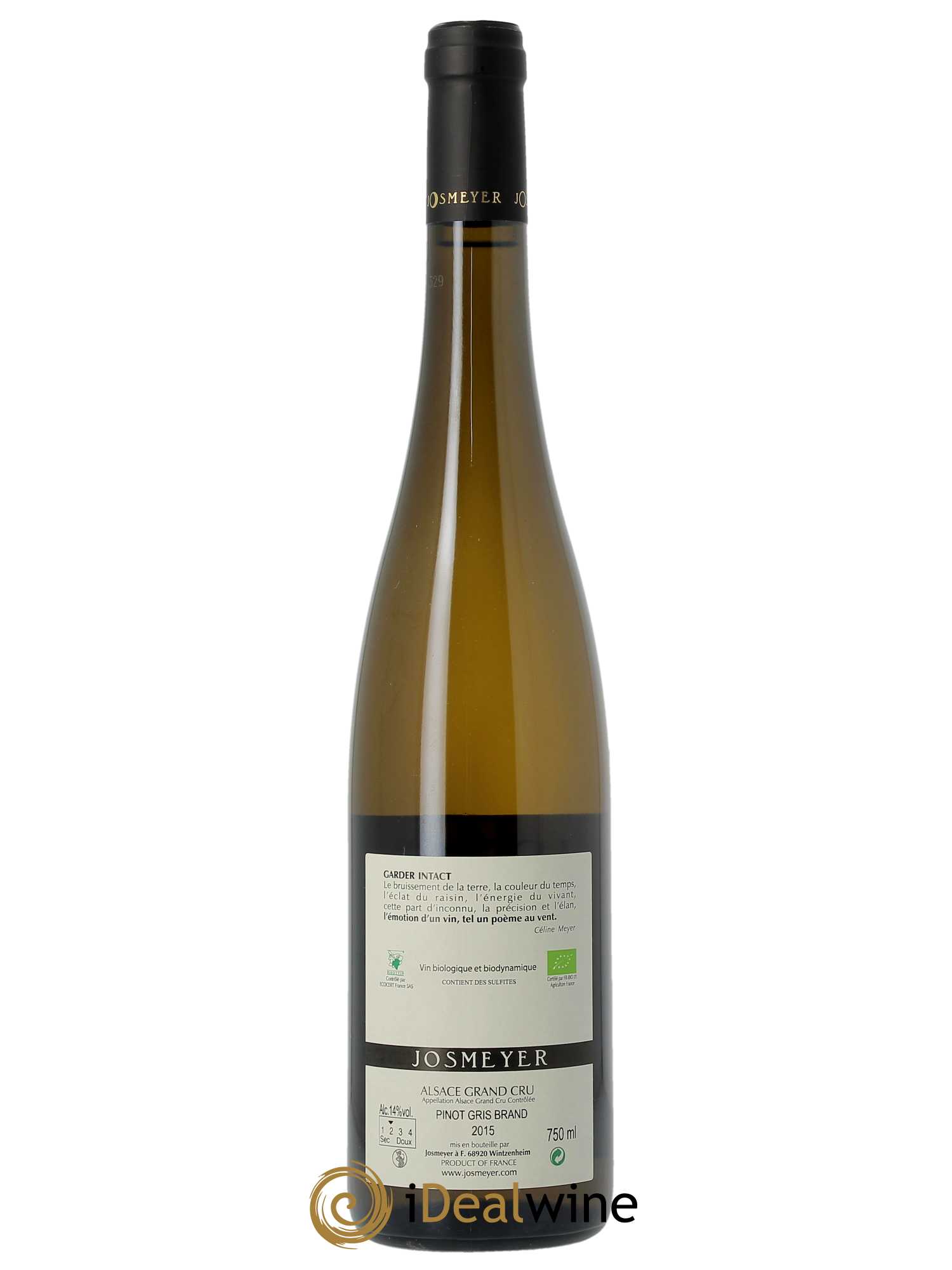 Alsace Riesling Grand Cru Brand Josmeyer (Domaine) 2015 - Lot de 1 bouteille - 1