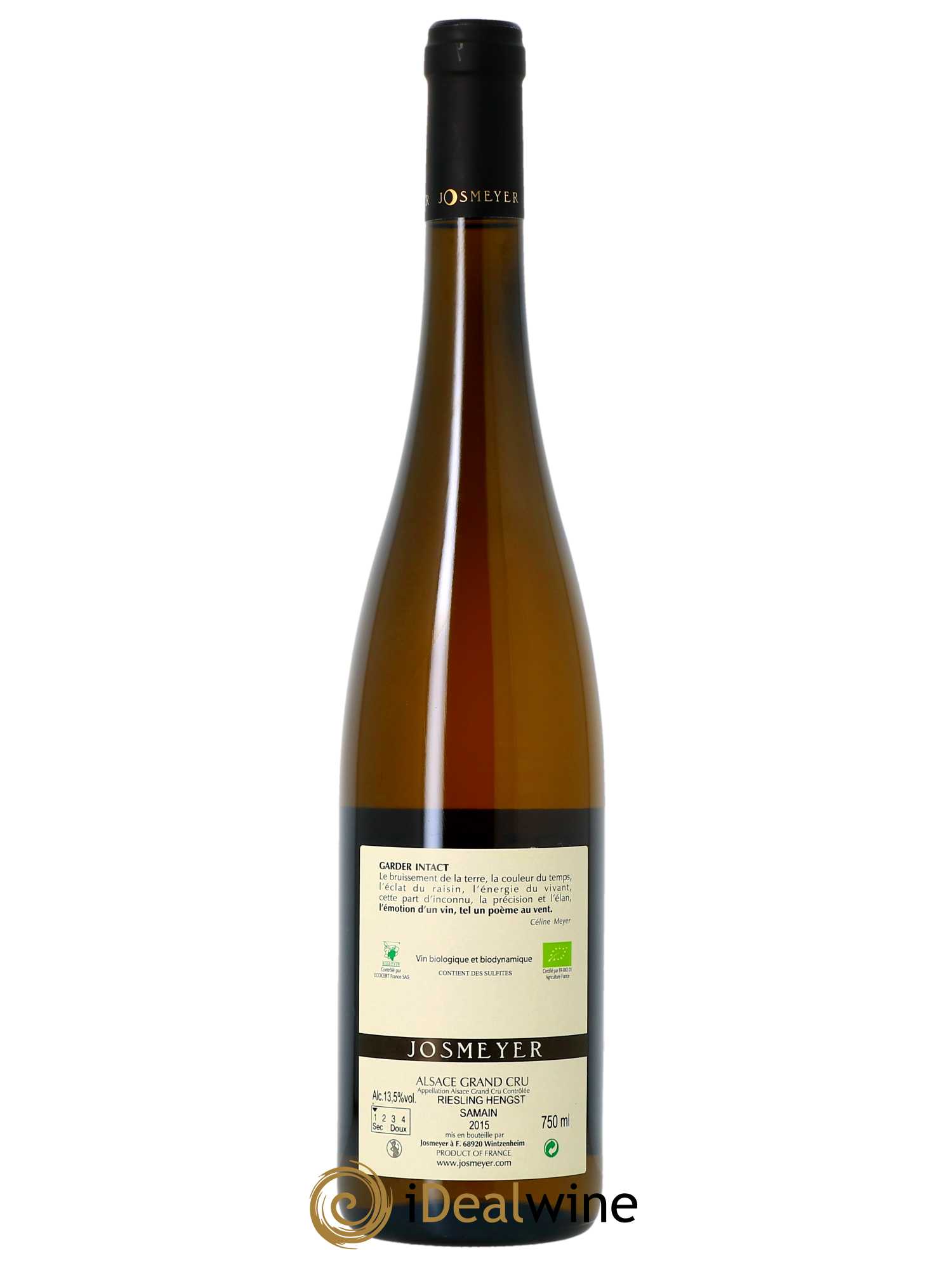 Alsace Riesling Grand Cru Hengst Samain Josmeyer (Domaine) 2015 - Lot de 1 bouteille - 1