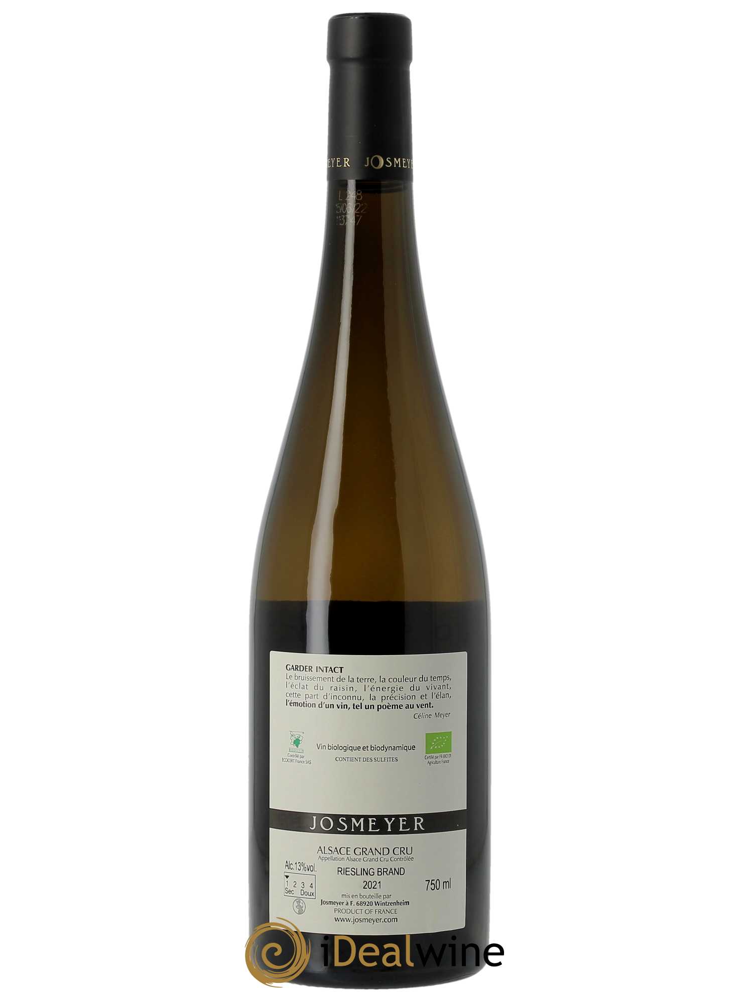 Alsace Riesling Grand Cru Brand Josmeyer (Domaine) 2021 - Lot of 1 bottle - 1