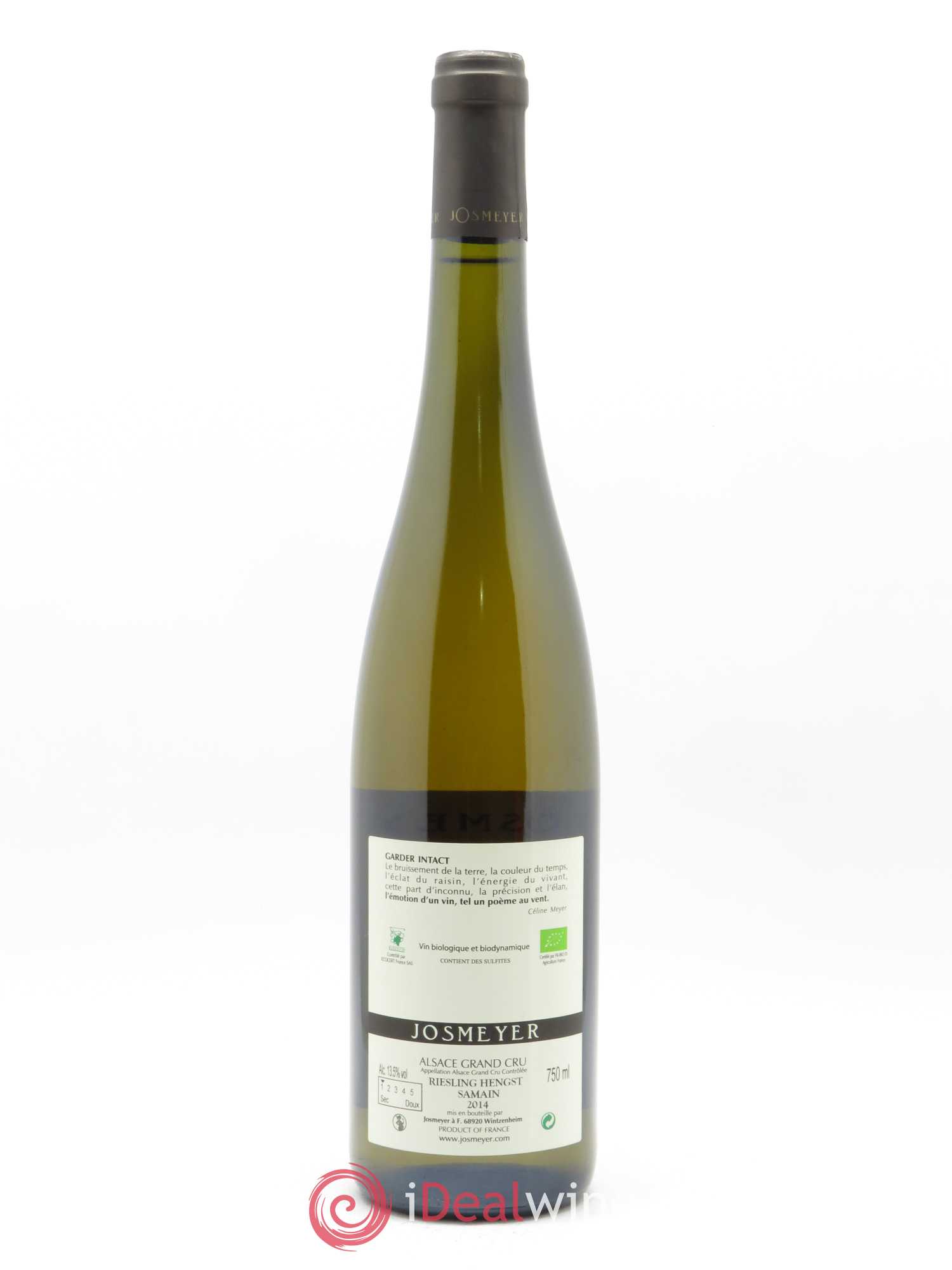 Alsace Riesling Grand Cru Hengst Samain Josmeyer (Domaine) 2014 - Lot de 1 bouteille - 1