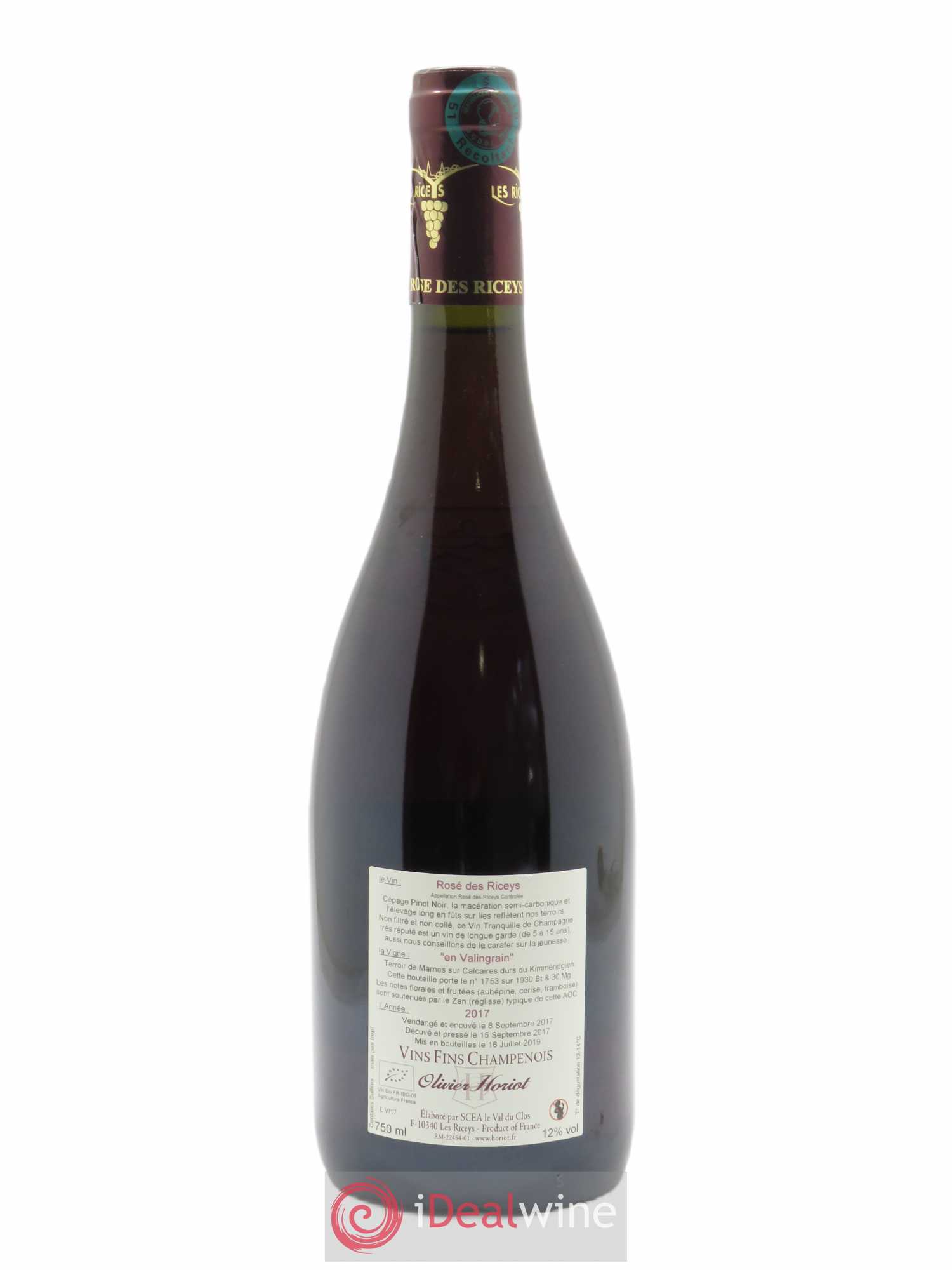 En Valingrain Olivier Horiot 2017 - Lot of 1 bottle - 1