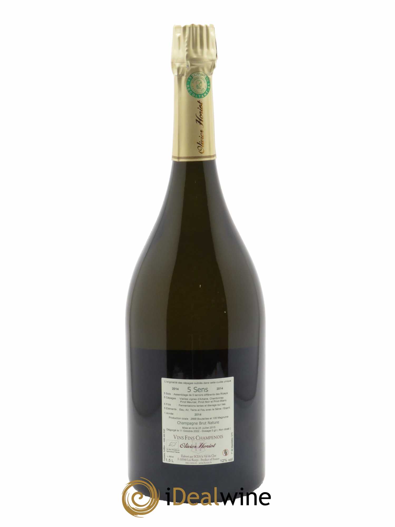 5 Sens Brut Nature Olivier Horiot 2014 - Lot of 1 magnum - 1