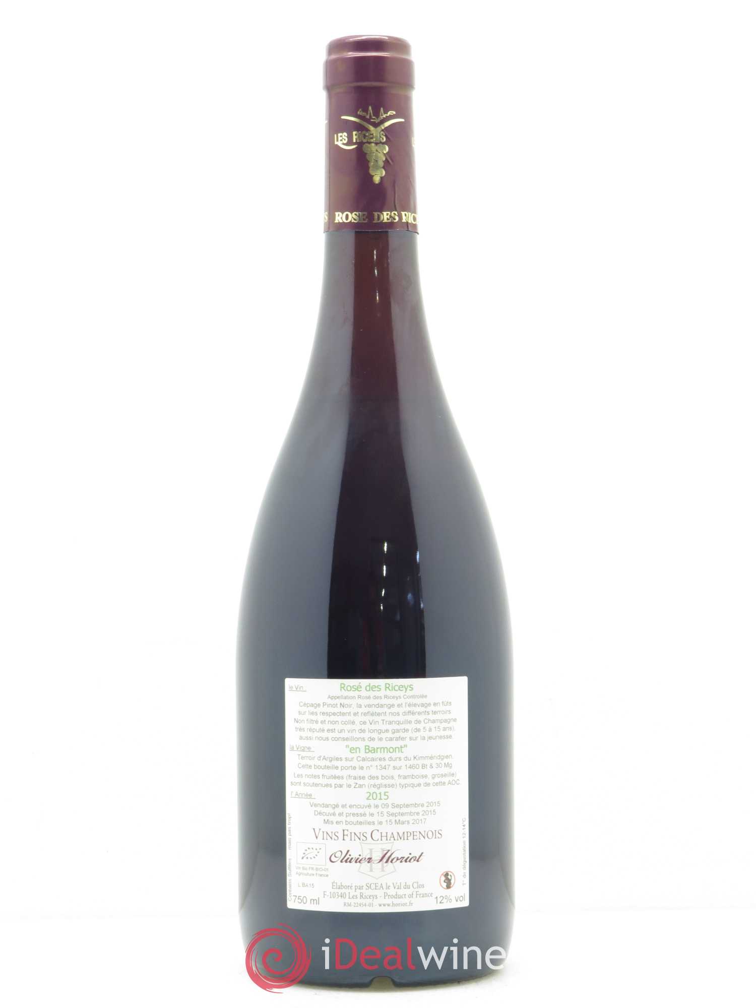 En Barmont Olivier Horiot 2015 - Lot de 1 bouteille - 1