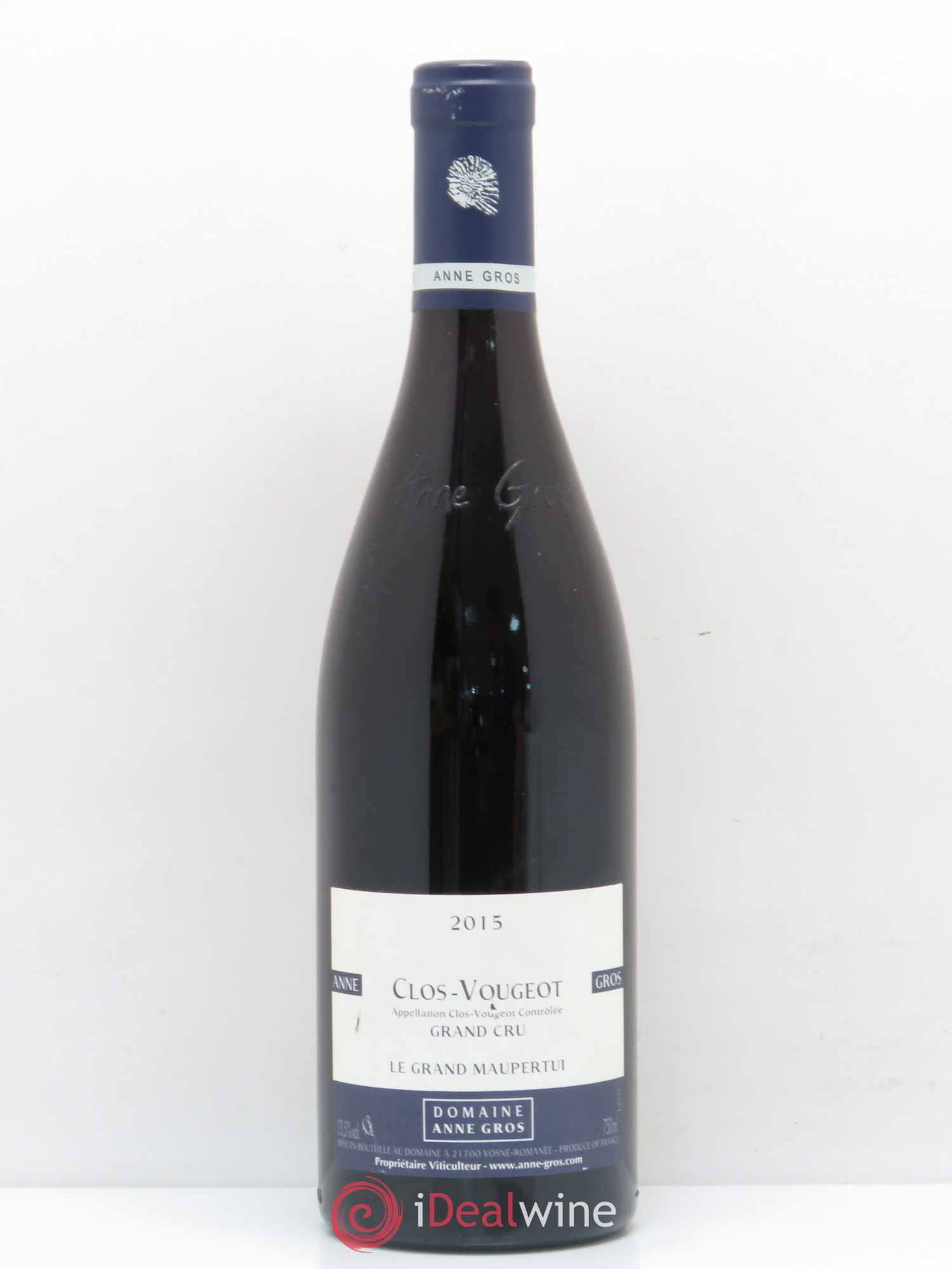 Clos de Vougeot Grand Cru Le Grand Maupertui Anne Gros 2015 - Lot de 1 bouteille - 0