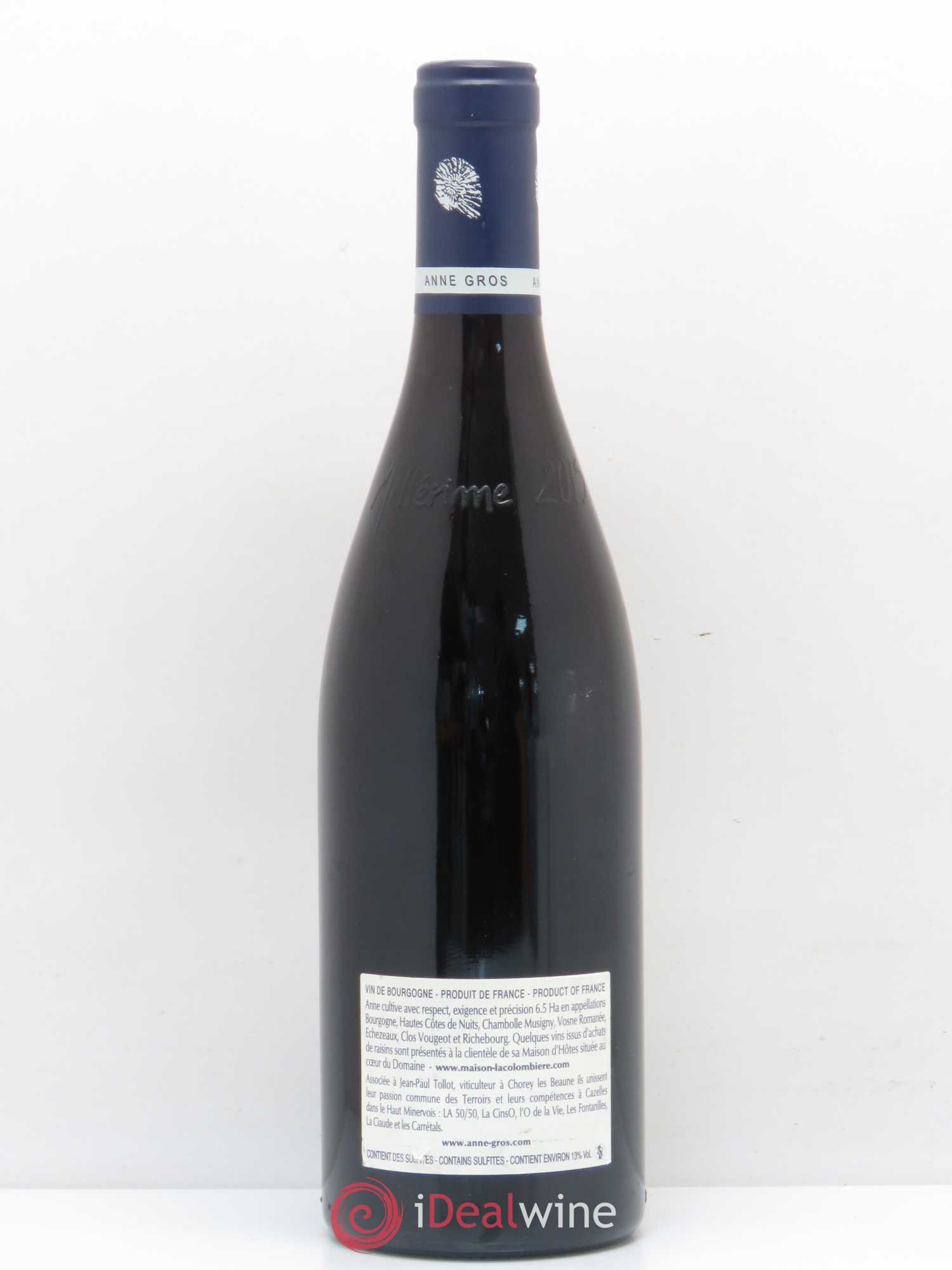 Clos de Vougeot Grand Cru Le Grand Maupertui Anne Gros 2015 - Lot de 1 bouteille - 1