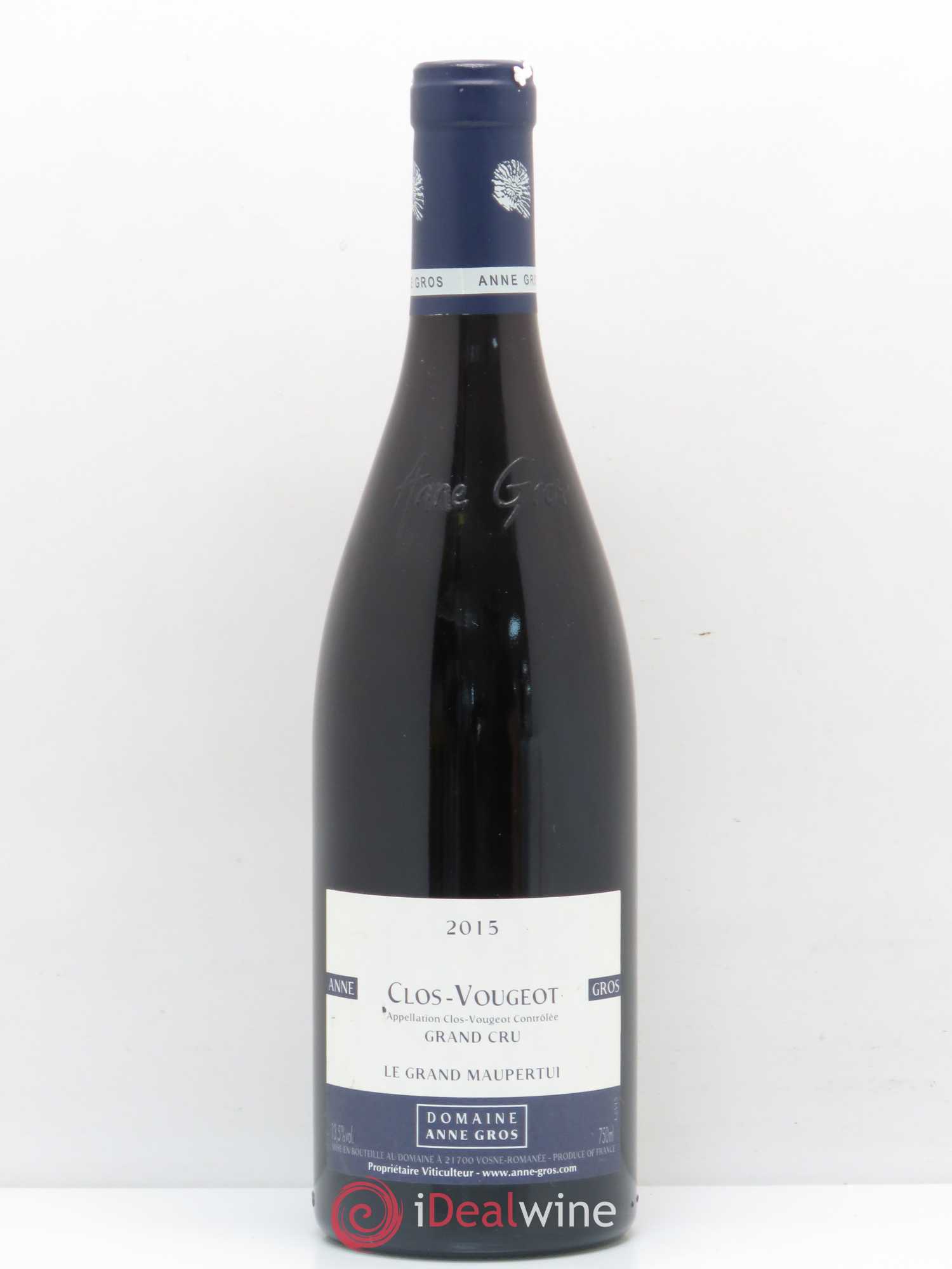 Clos de Vougeot Grand Cru Le Grand Maupertui Anne Gros 2015 - Lot de 1 bouteille - 0