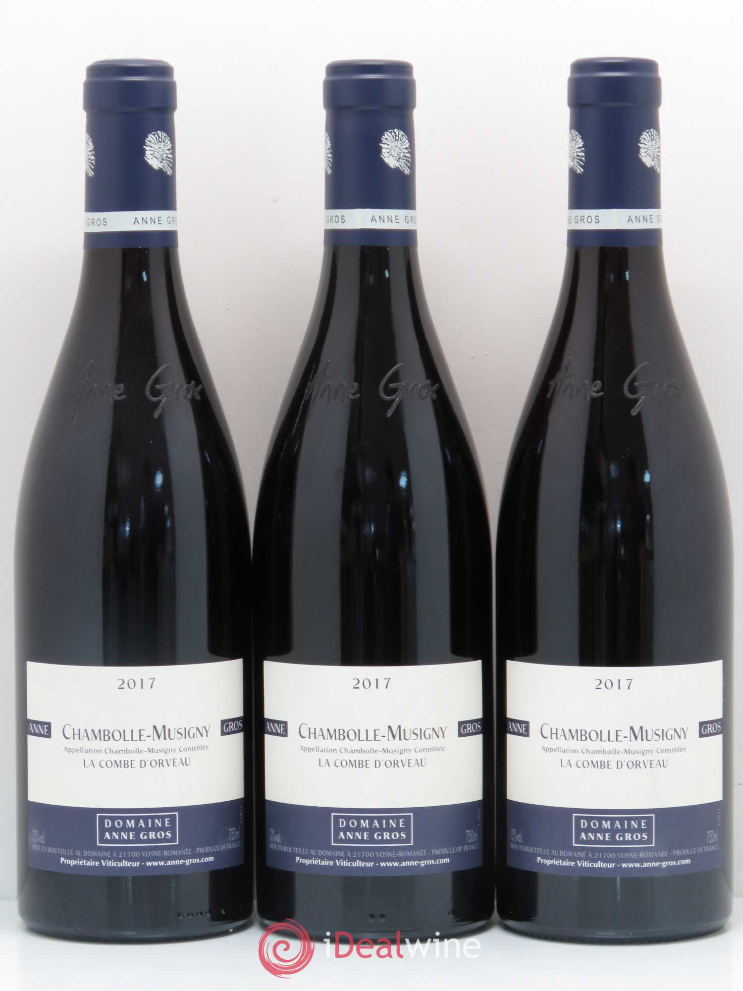 Chambolle-Musigny La Combe d'Orveau Anne Gros 2017 - Lot de 3 bouteilles - 0