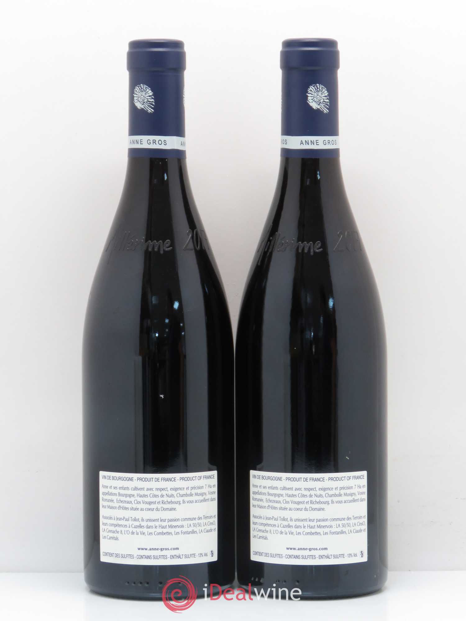 Clos de Vougeot Grand Cru Le Grand Maupertui Anne Gros 2017 - Lot de 2 bouteilles - 1