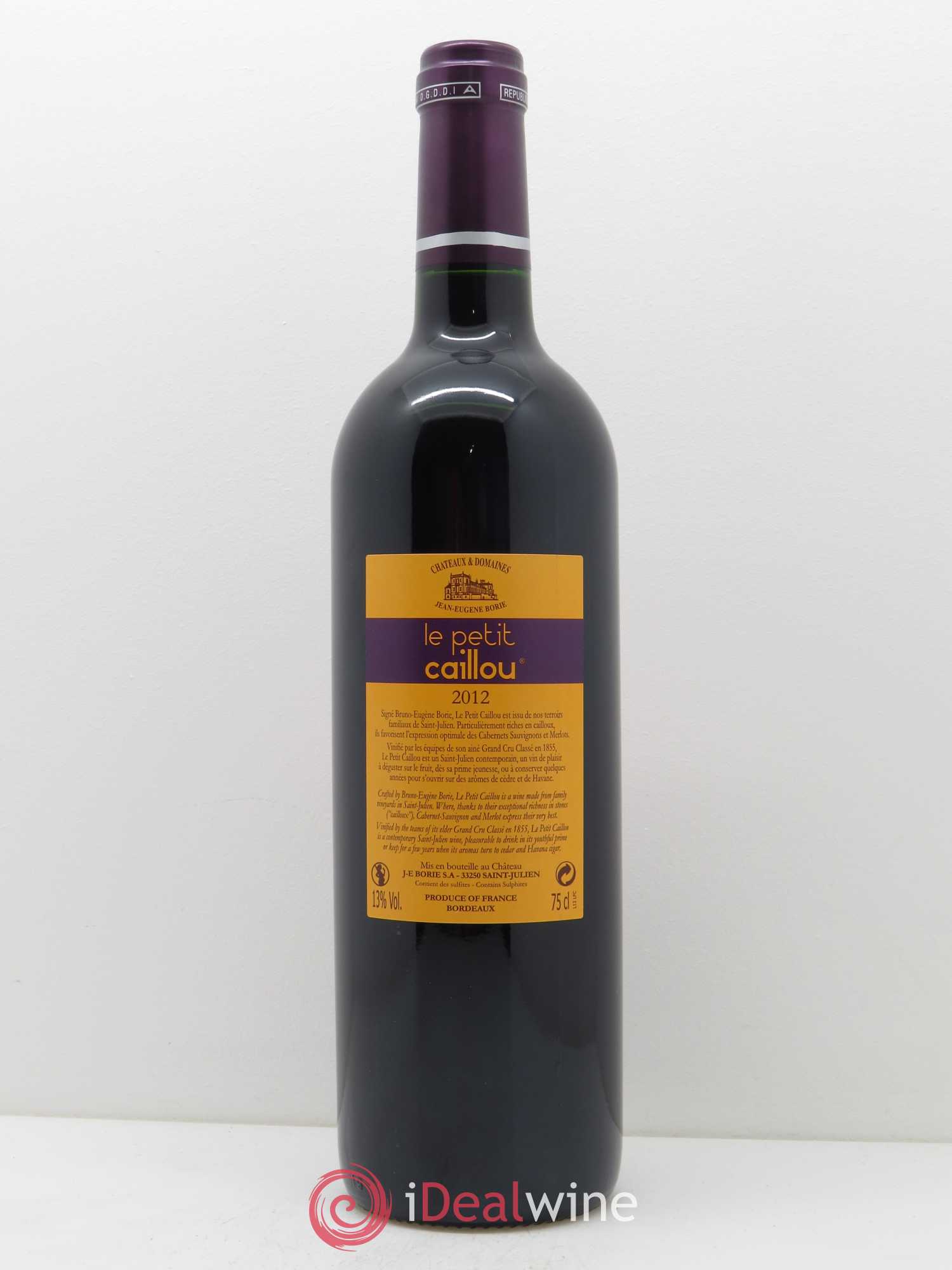 Château Le Petit Caillou 2012 - Lot de 1 bouteille - 1