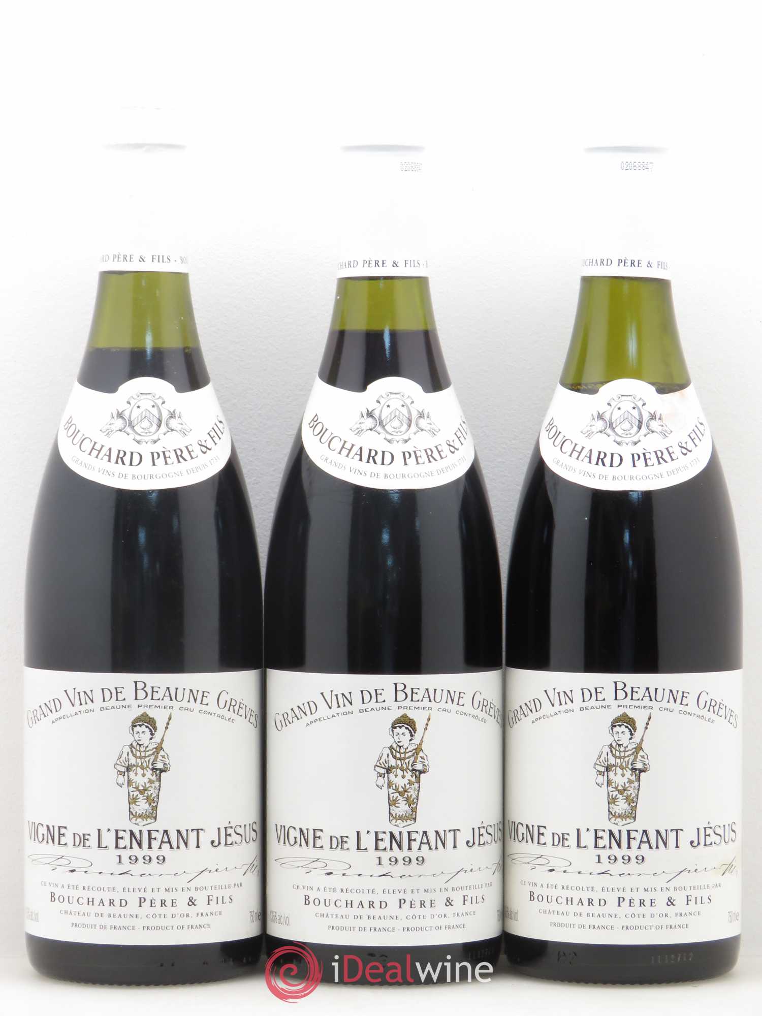 Beaune 1er Cru Grèves - Vigne de l'Enfant Jésus Bouchard Père & Fils 1999 - Lot de 3 bouteilles - 0