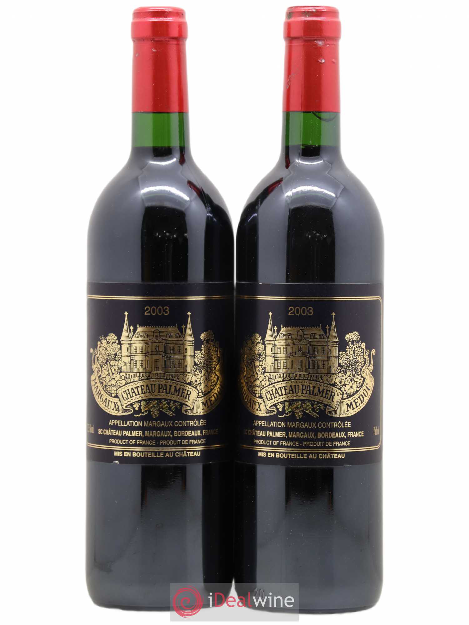 Château Palmer 3ème Grand Cru Classé 2003 - Lot de 2 bouteilles - 0