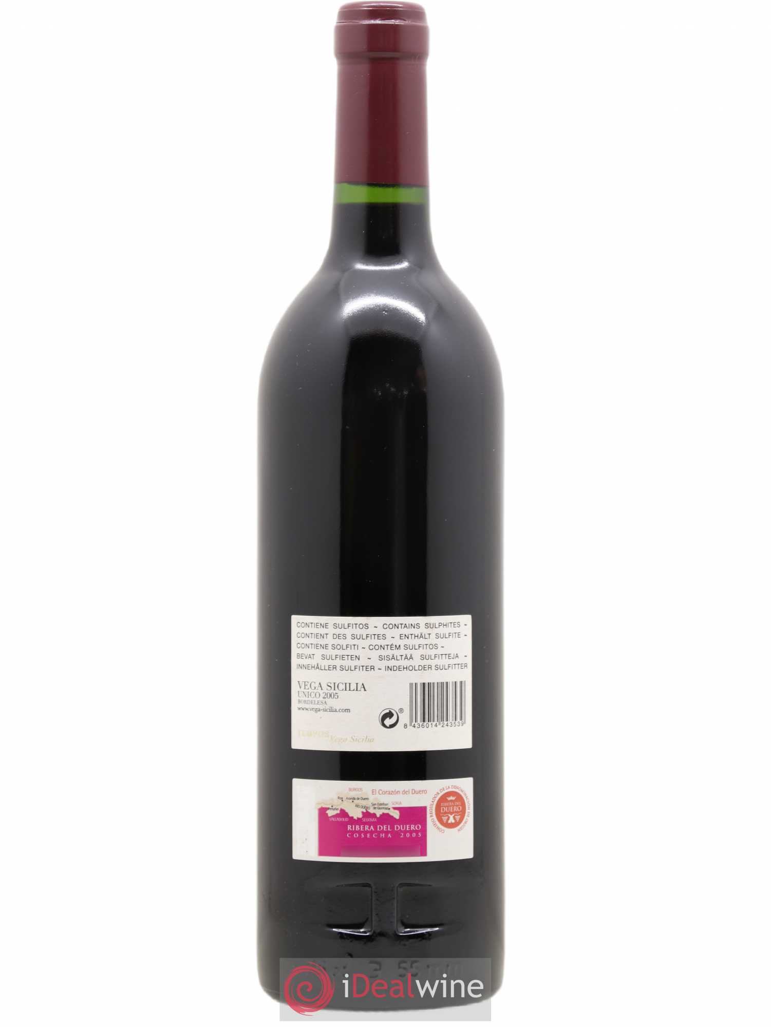Ribera Del Duero DO Vega Sicilia Unico Famille Alvarez 2005 - Lot de 1 bouteille - 1