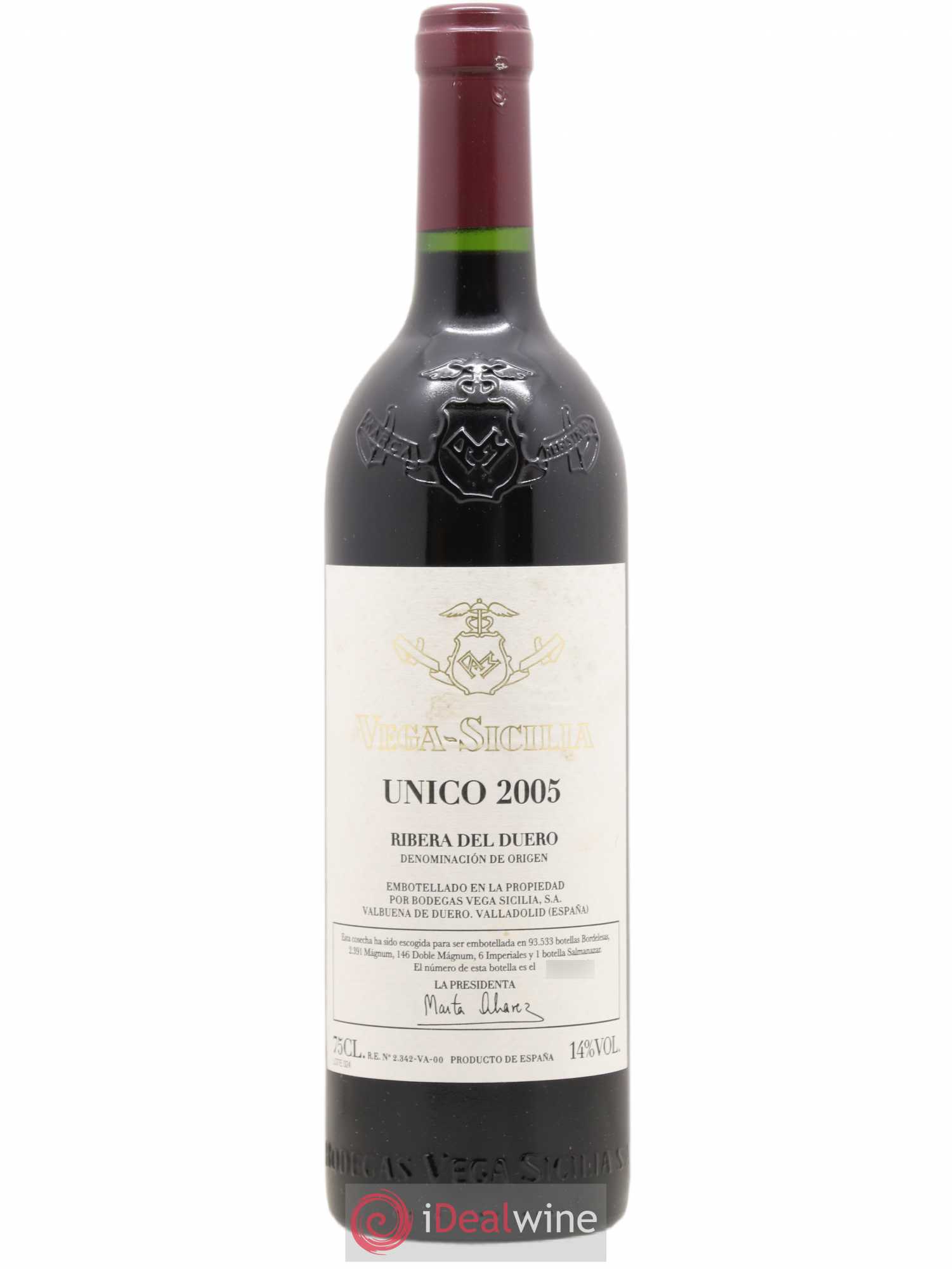 Ribera Del Duero DO Vega Sicilia Unico Famille Alvarez 2005 - Lot de 1 bouteille - 0