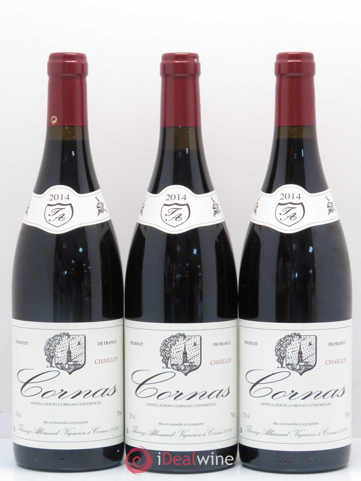 Cornas Chaillot Thierry Allemand 2014 - Lot de 3 bouteilles - 0