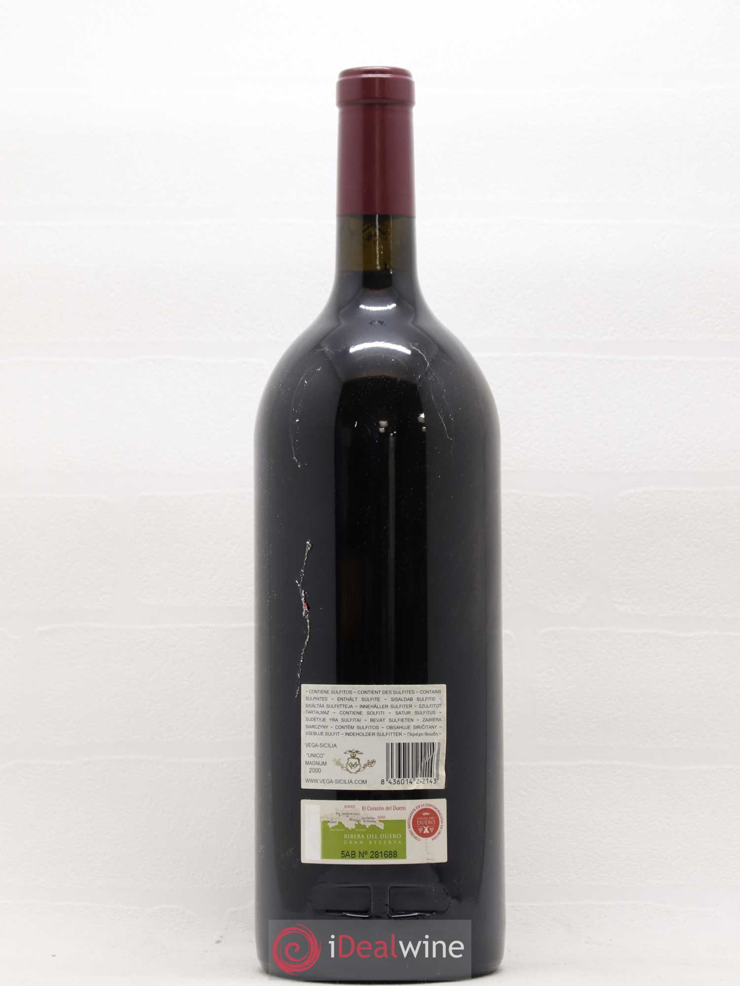 Ribera Del Duero DO Vega Sicilia Unico Famille Alvarez 2000 - Lot de 1 magnum - 1