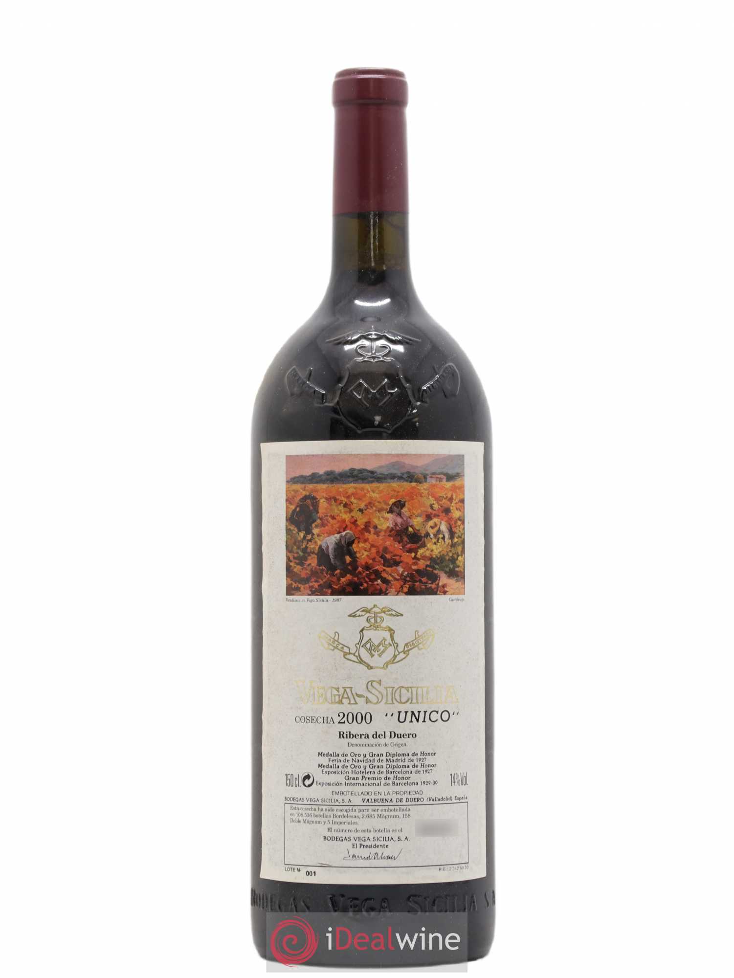 Ribera Del Duero DO Vega Sicilia Unico Famille Alvarez 2000 - Lot de 1 magnum - 0