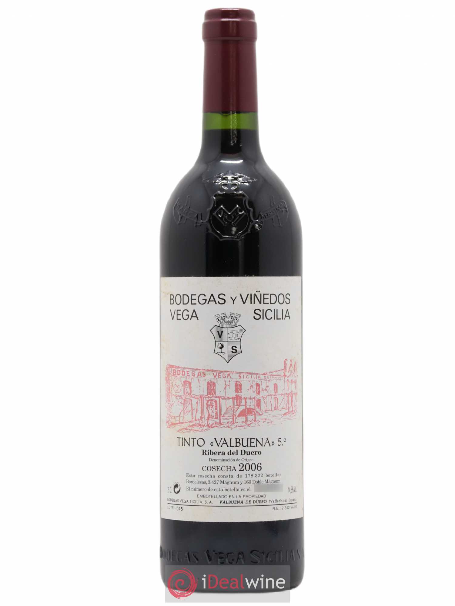 Ribera Del Duero DO Vega Sicilia Valbuena 5 ano Famille Alvarez 2006 - Lot de 1 bouteille - 0