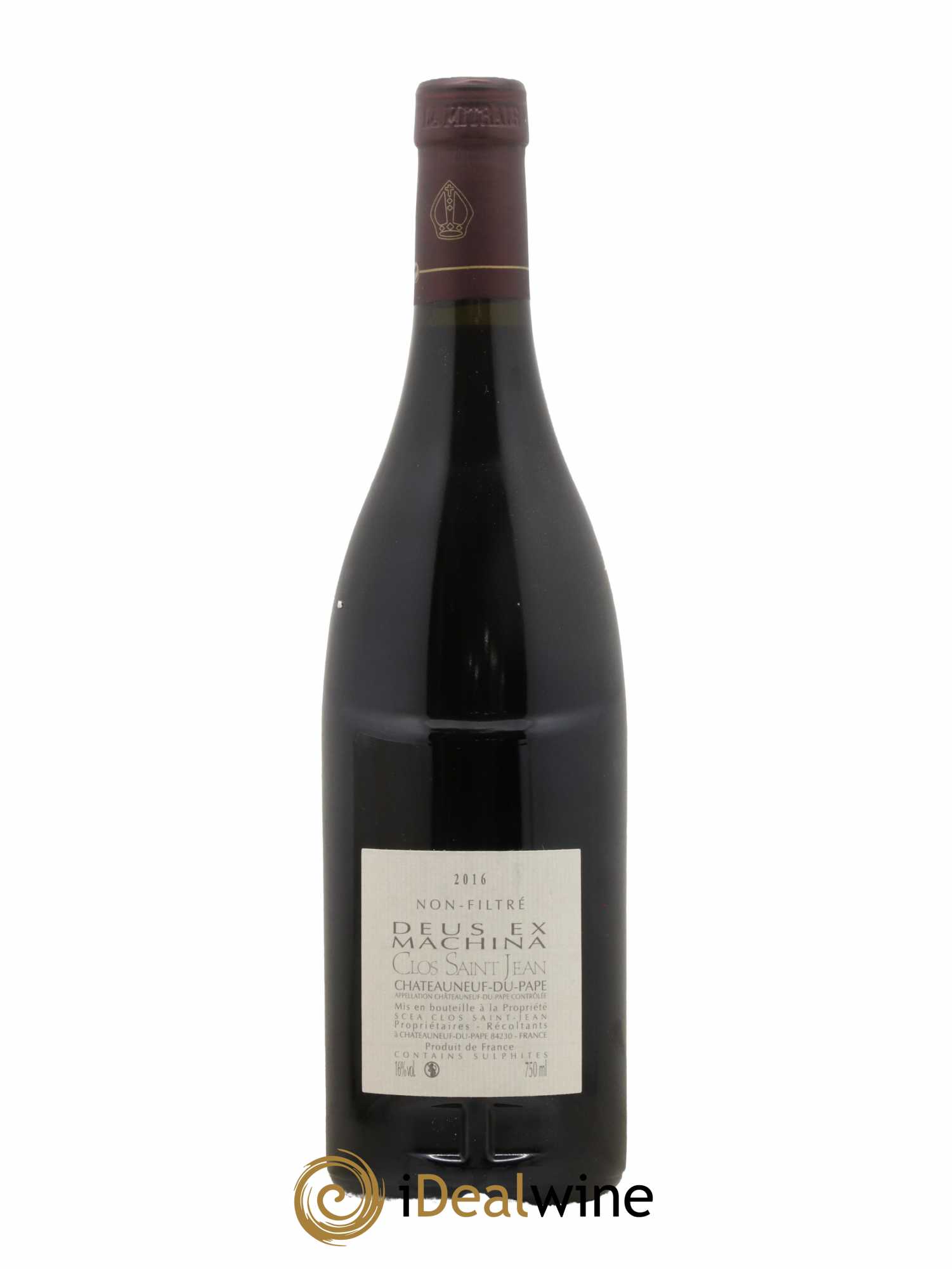 Châteauneuf-du-Pape Clos Saint-Jean Deus Ex Machina Pascal et Vincent Maurel 2016 - Lot de 1 bouteille - 1