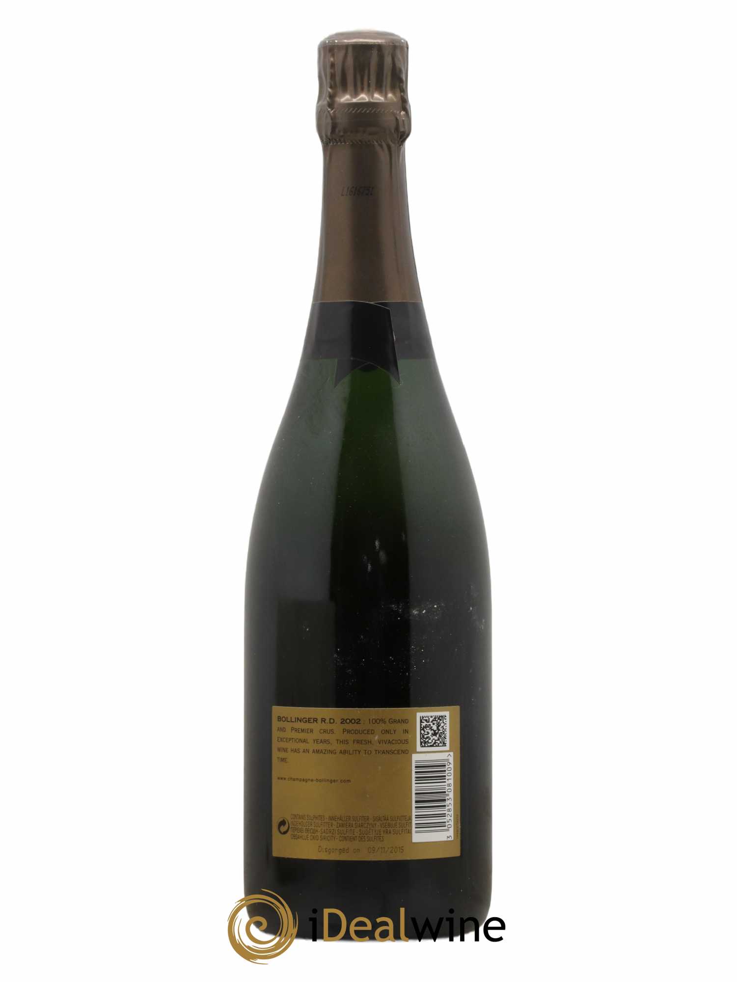 R.D. Extra-Brut Bollinger 2002 - Lot de 1 bouteille - 1