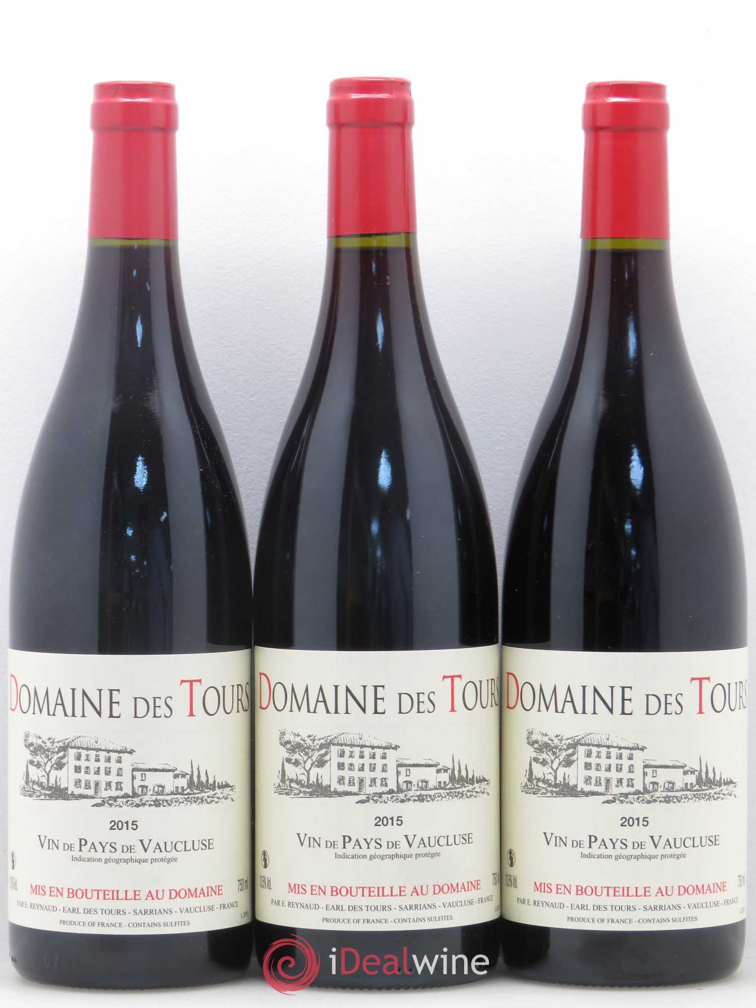 Vaucluse (Vin de Pays de Vaucluse) Domaine des Tours Emmanuel Reynaud 2015 - Lot de 3 bouteilles - 0